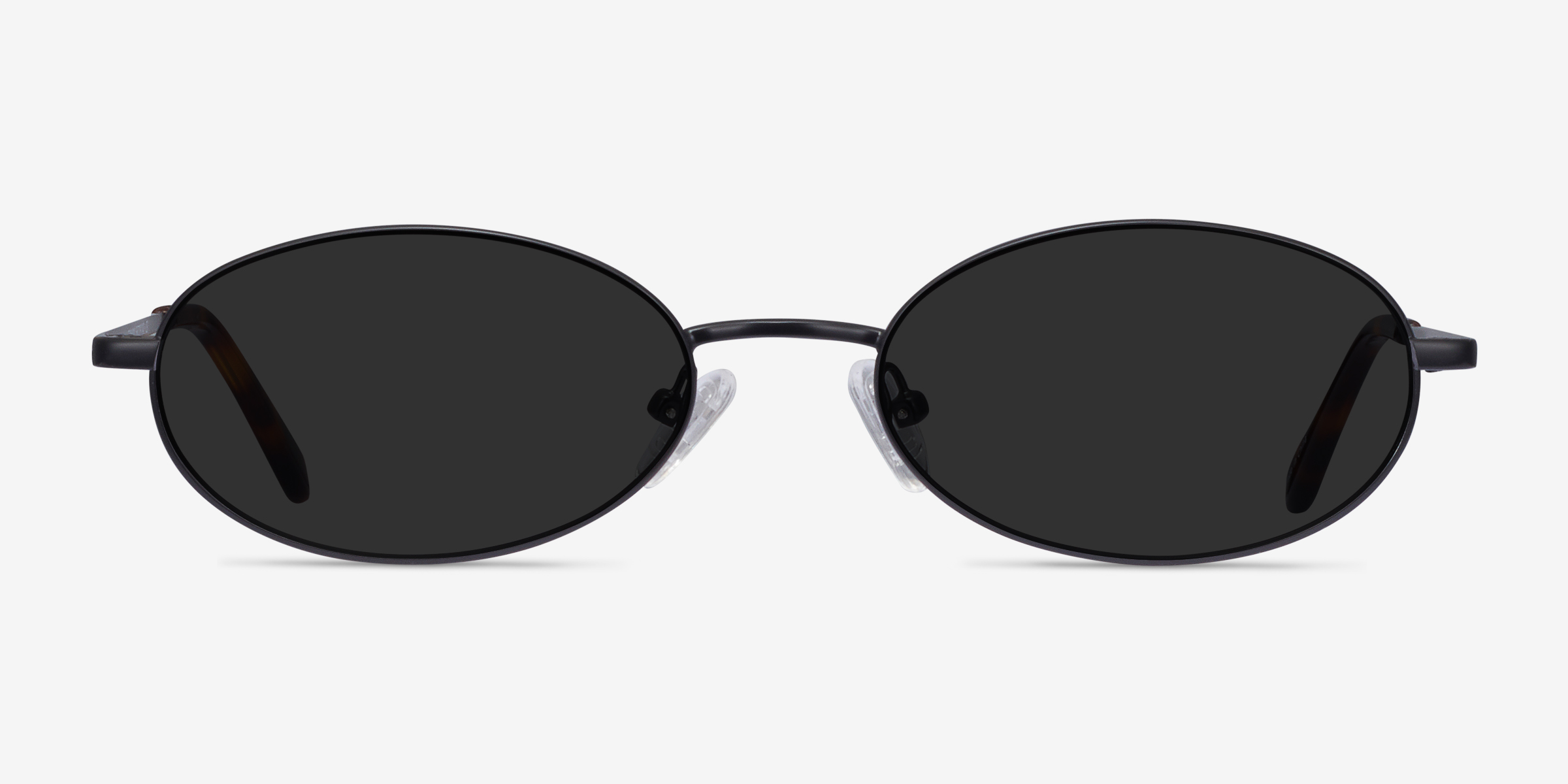 Graham Noir MétalSoleil de Lunette de vue d'EyeBuyDirect, Vue de Face