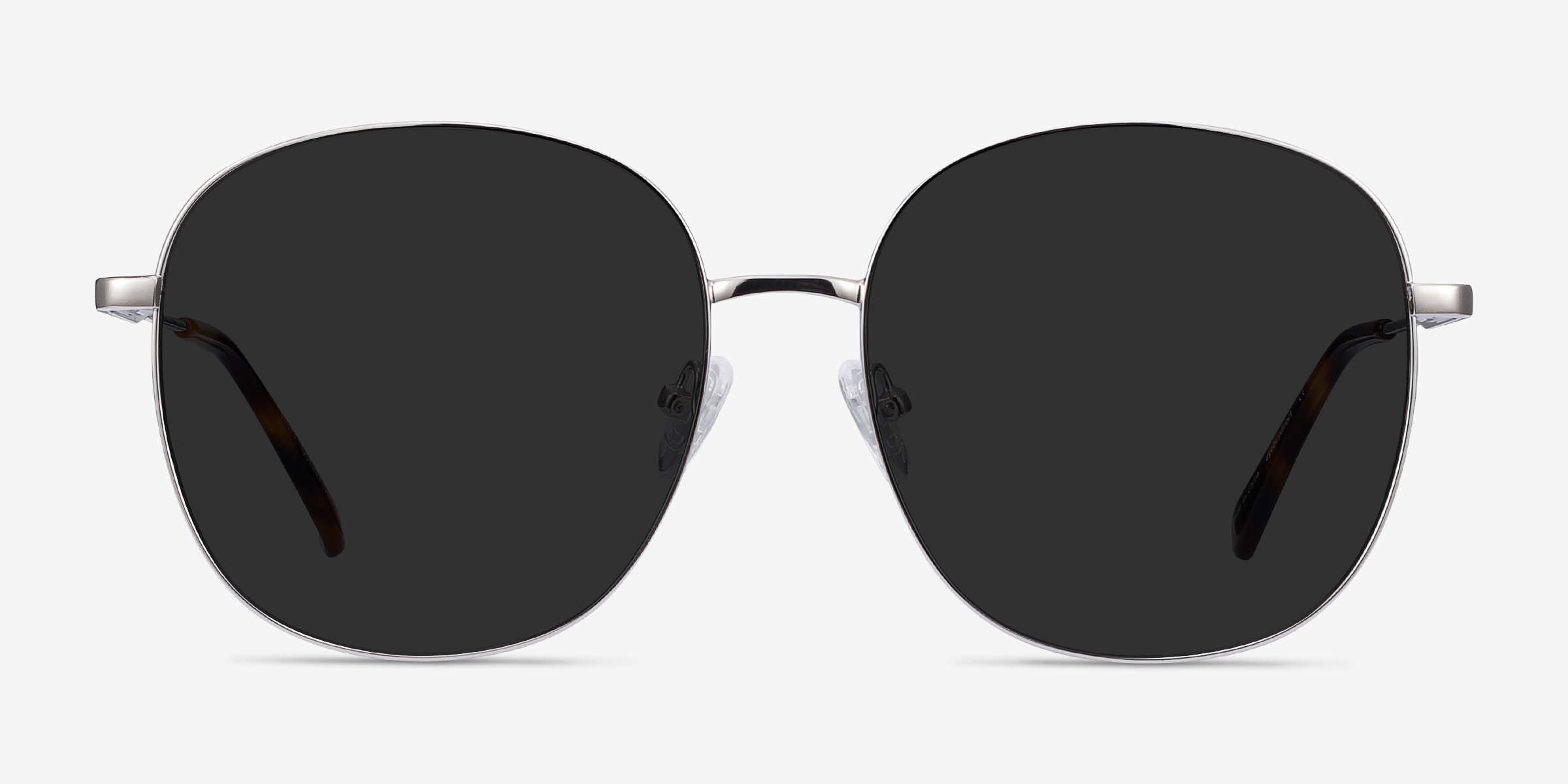 Ellis Argenté MétalSoleil de Lunette de vue d'EyeBuyDirect, Vue de Face