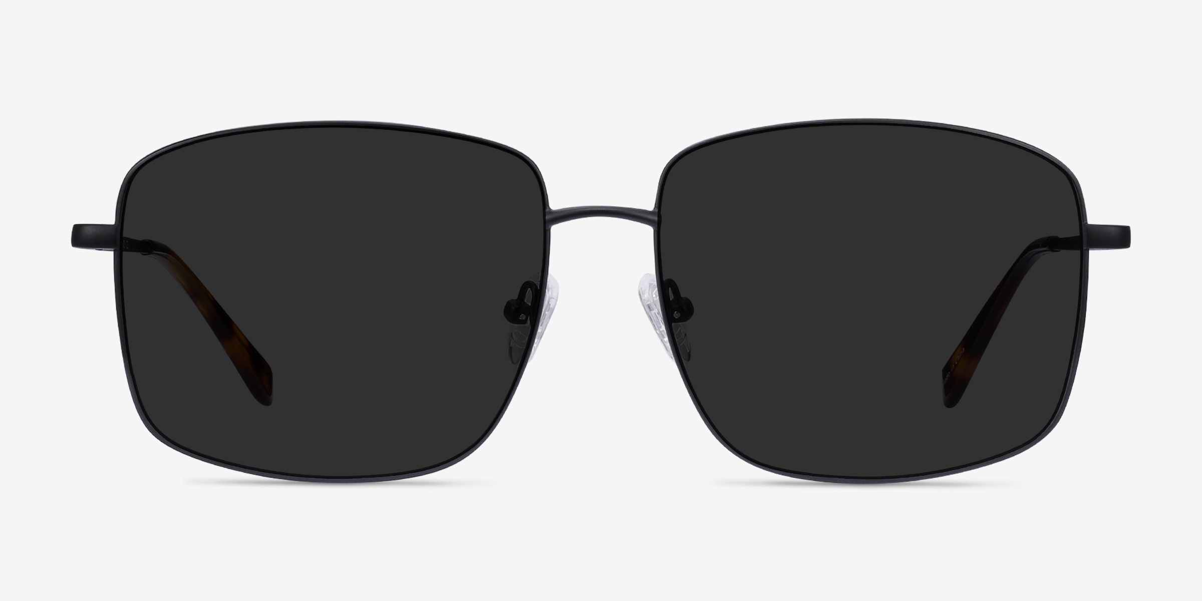 Ryker Noir MétalSoleil de Lunette de vue d'EyeBuyDirect, Vue de Face