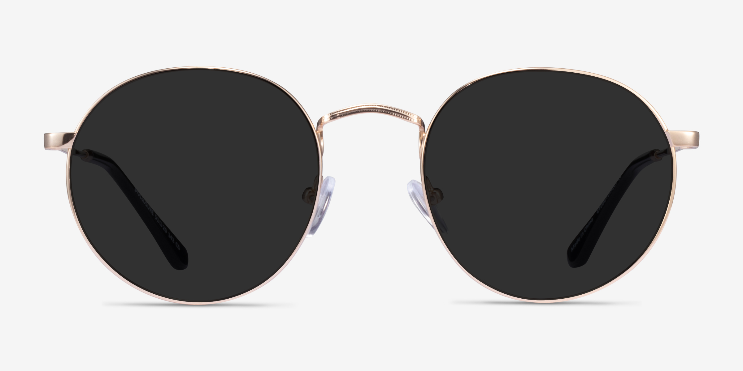 Disclosure Doré MétalSoleil de Lunette de vue d'EyeBuyDirect, Vue de Face