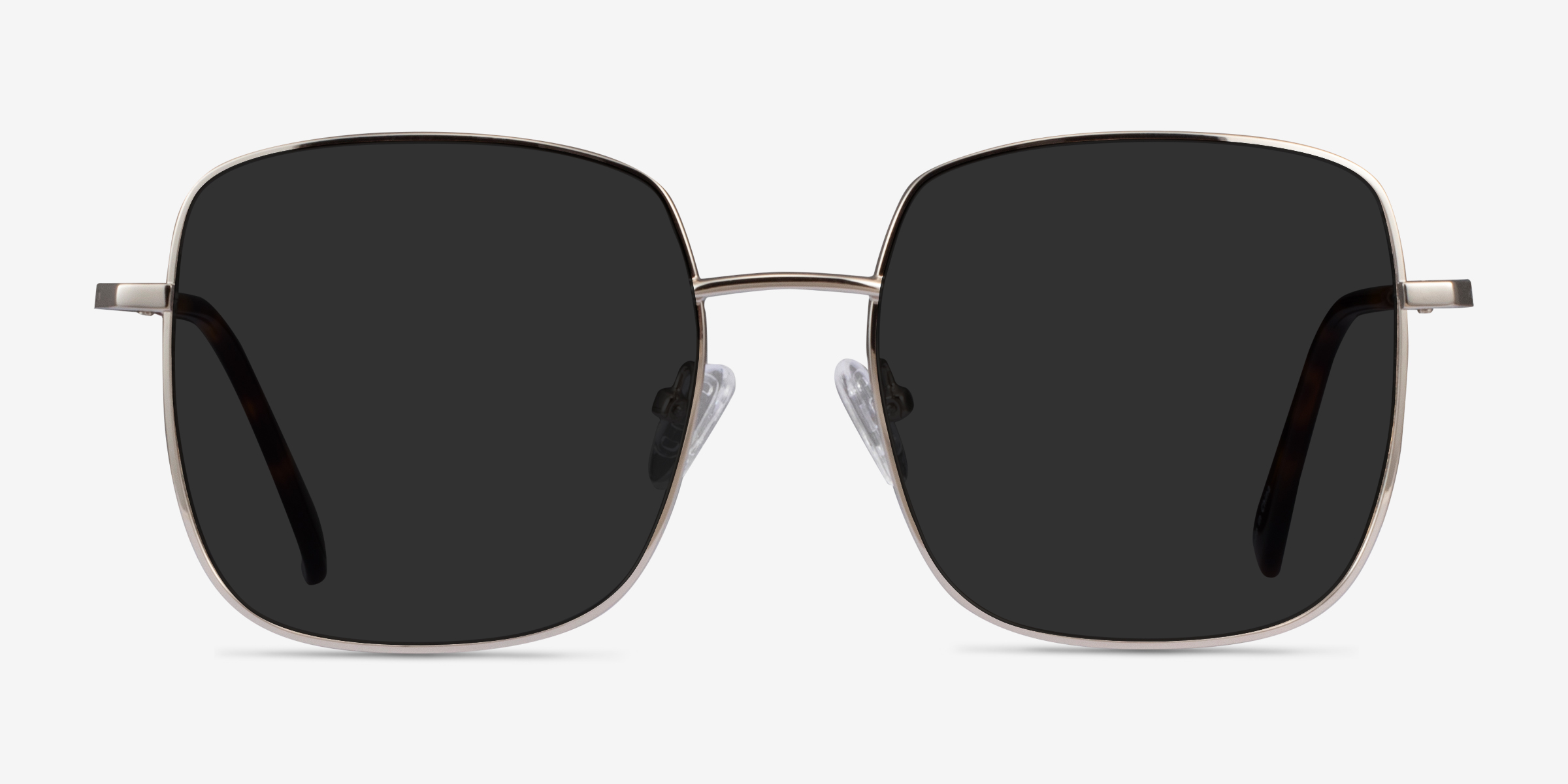 Sunday Argenté MétalSoleil de Lunette de vue d'EyeBuyDirect, Vue de Face