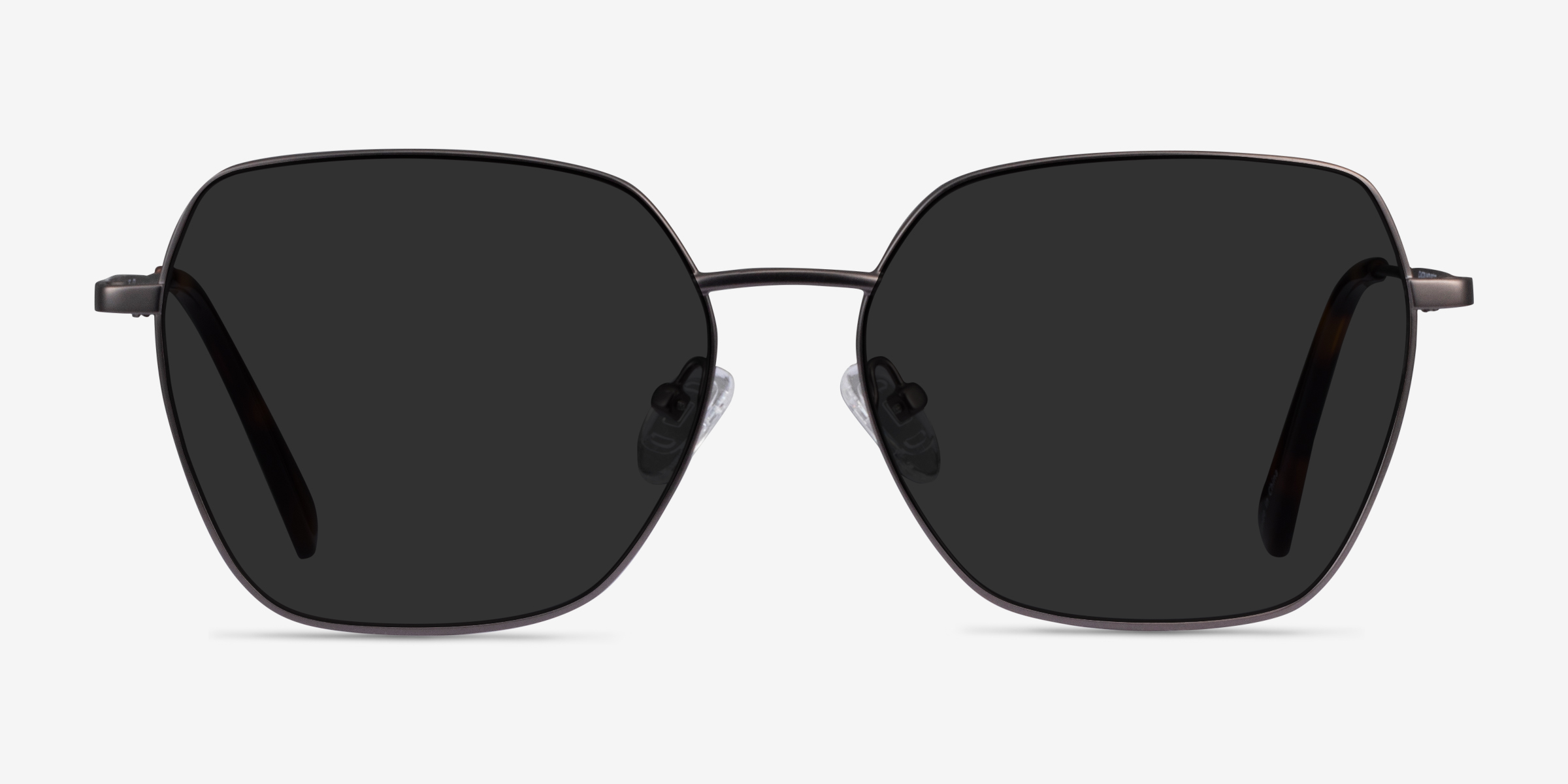 Ginza Gunmetal MétalSoleil de Lunette de vue d'EyeBuyDirect, Vue de Face