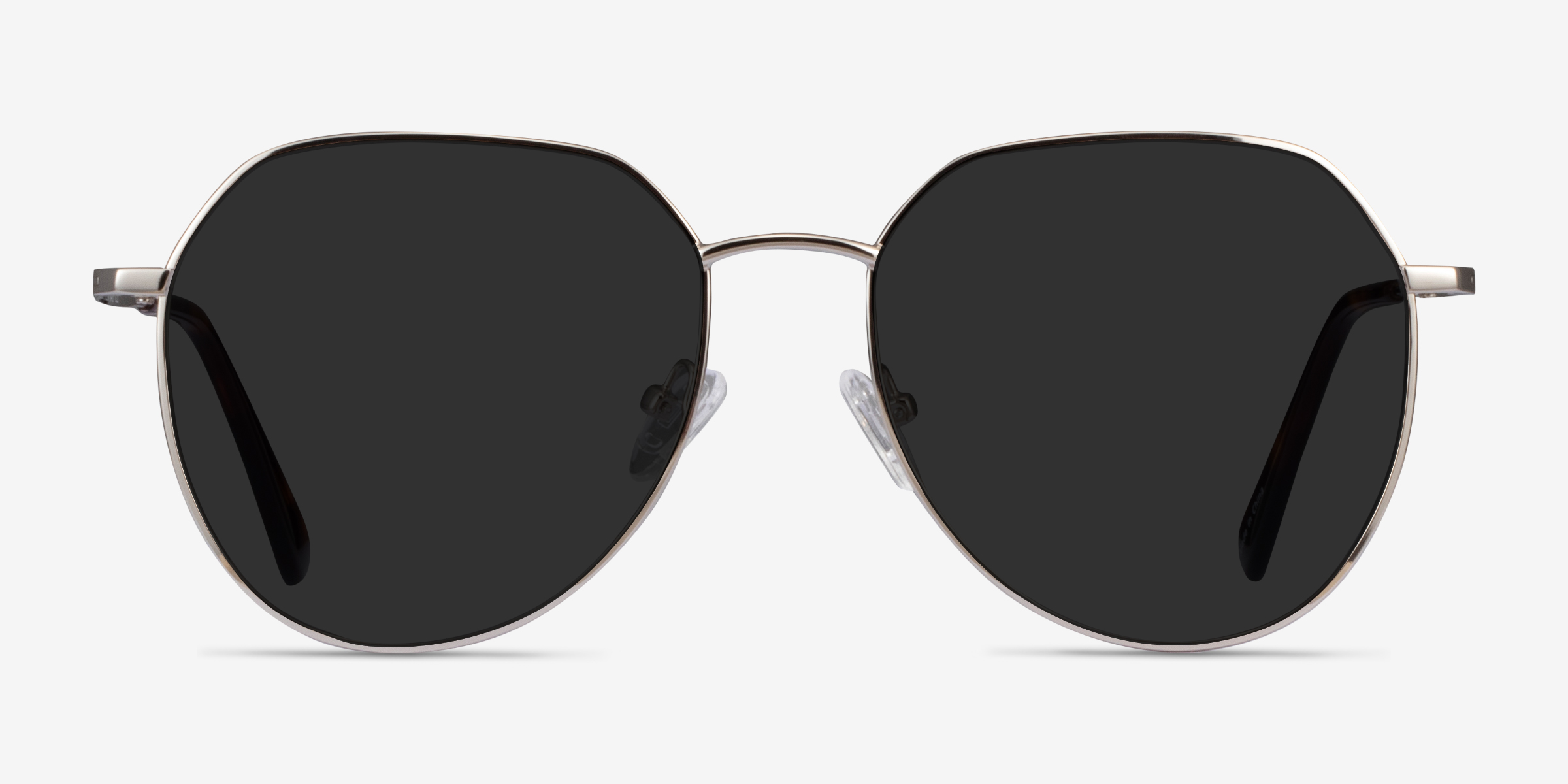 Carlsbad Argenté MétalSoleil de Lunette de vue d'EyeBuyDirect, Vue de Face