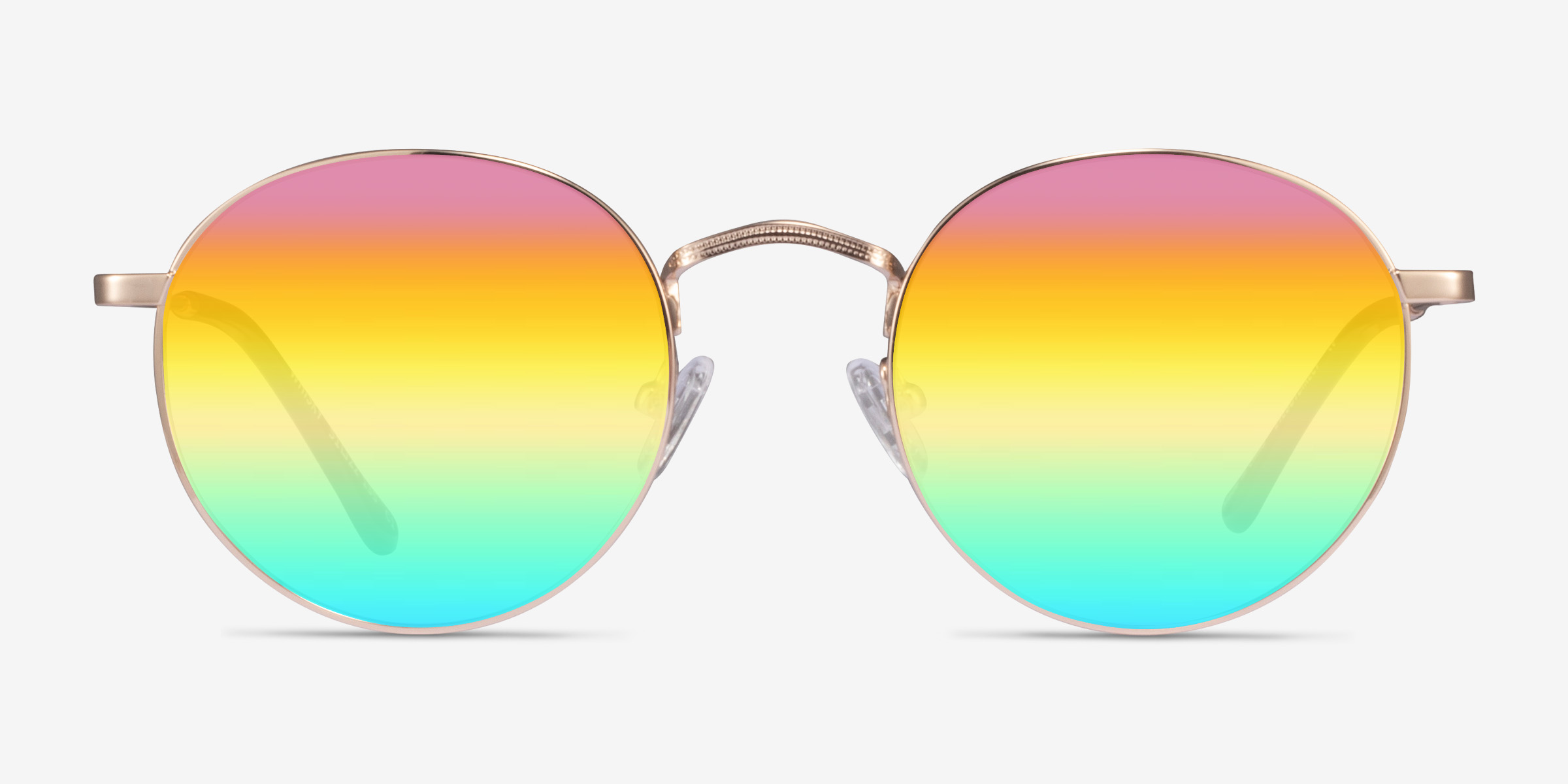 Whisky Doré MétalSoleil de Lunette de vue d'EyeBuyDirect, Vue de Face