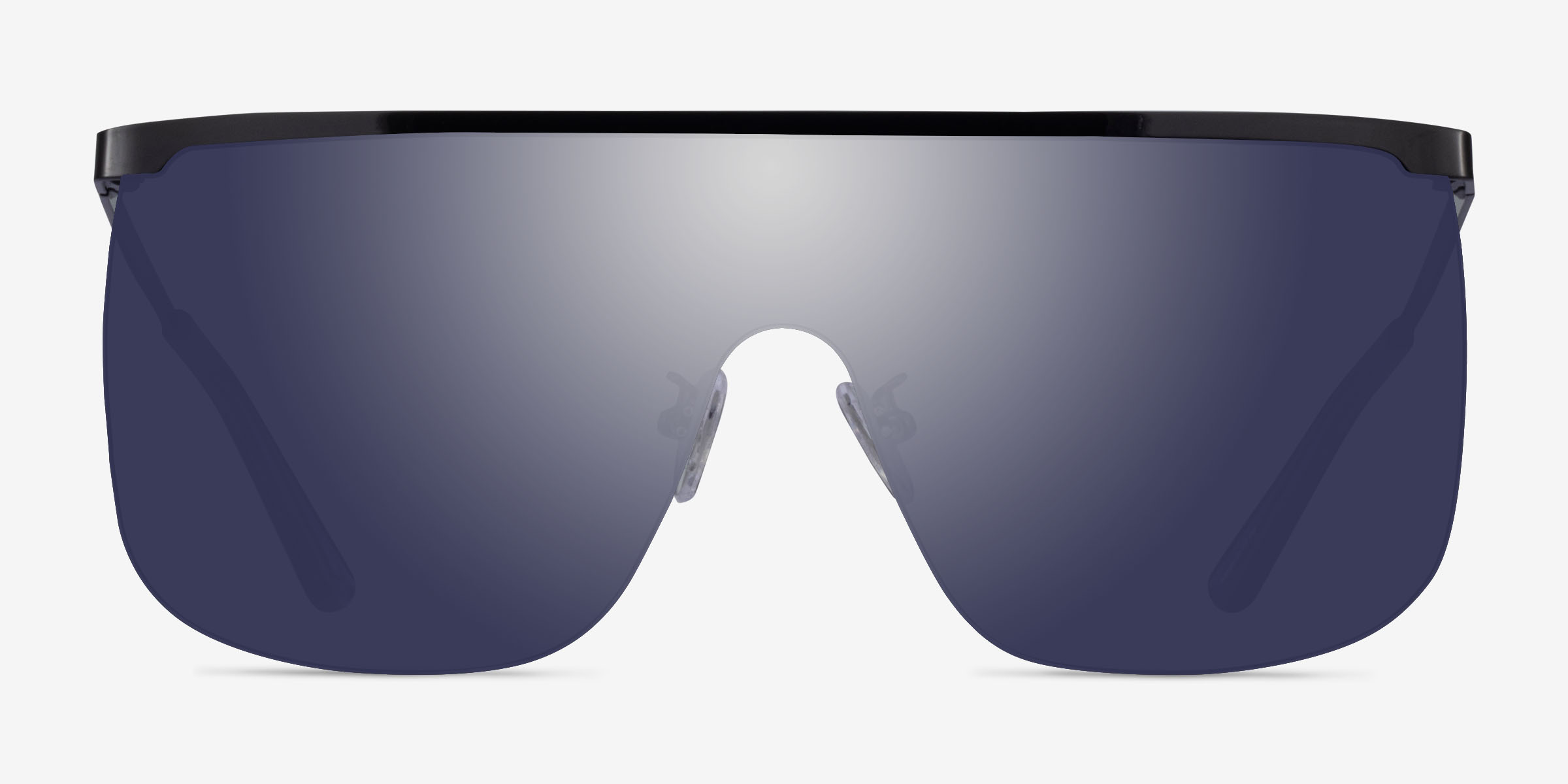 Morphe Noir MétalSoleil de Lunette de vue d'EyeBuyDirect, Vue de Face