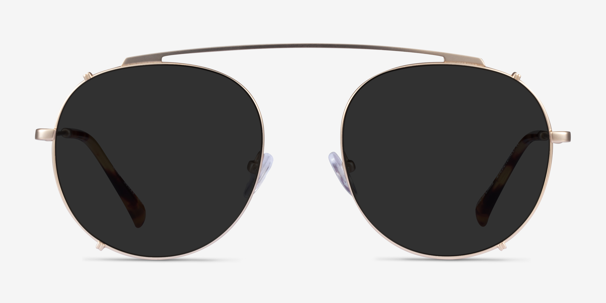 Data Matte Gold MétalSoleil de Lunette de vue d'EyeBuyDirect, Vue de Face