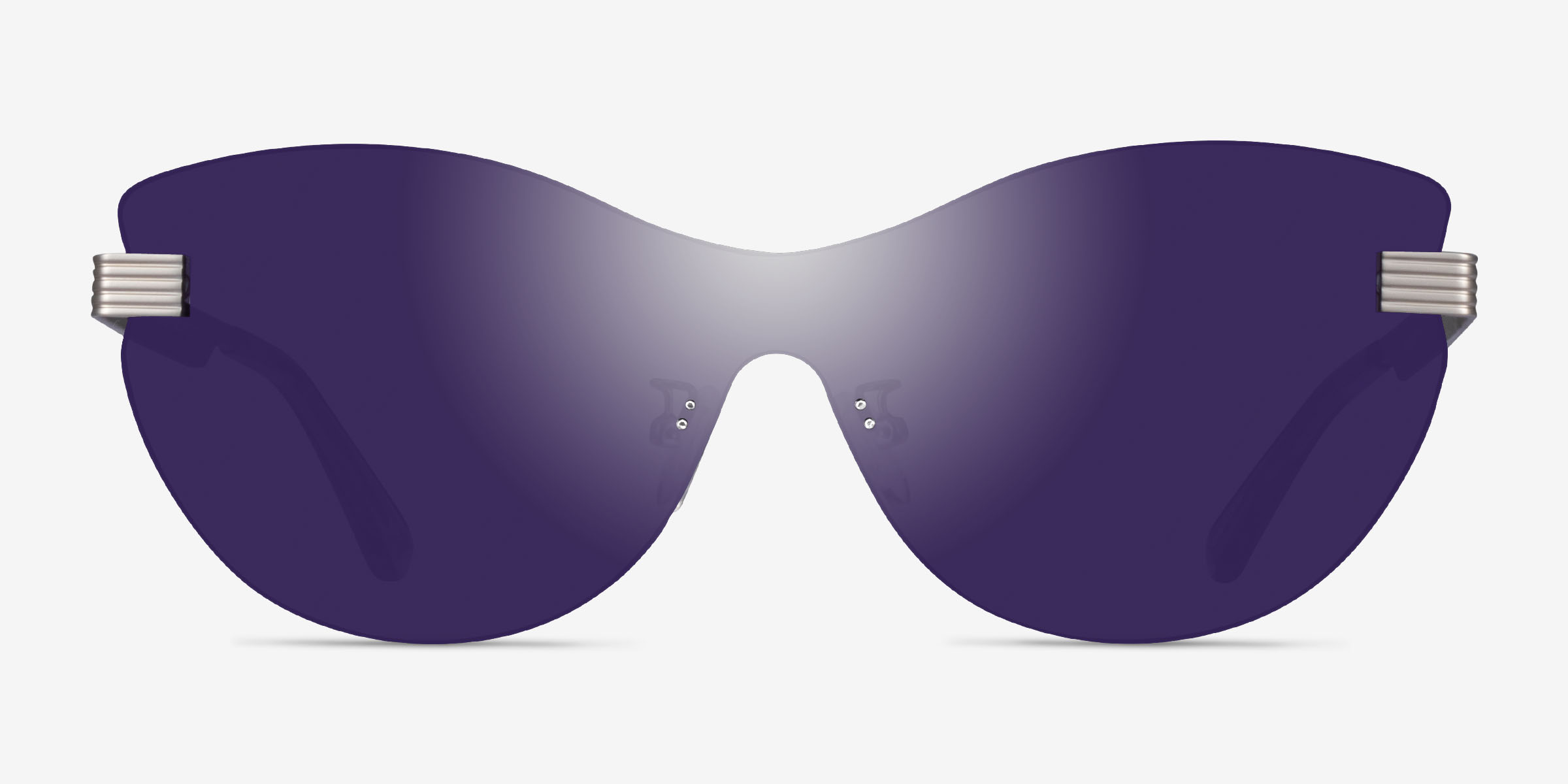 Cipher Matte Silver MétalSoleil de Lunette de vue d'EyeBuyDirect, Vue de Face