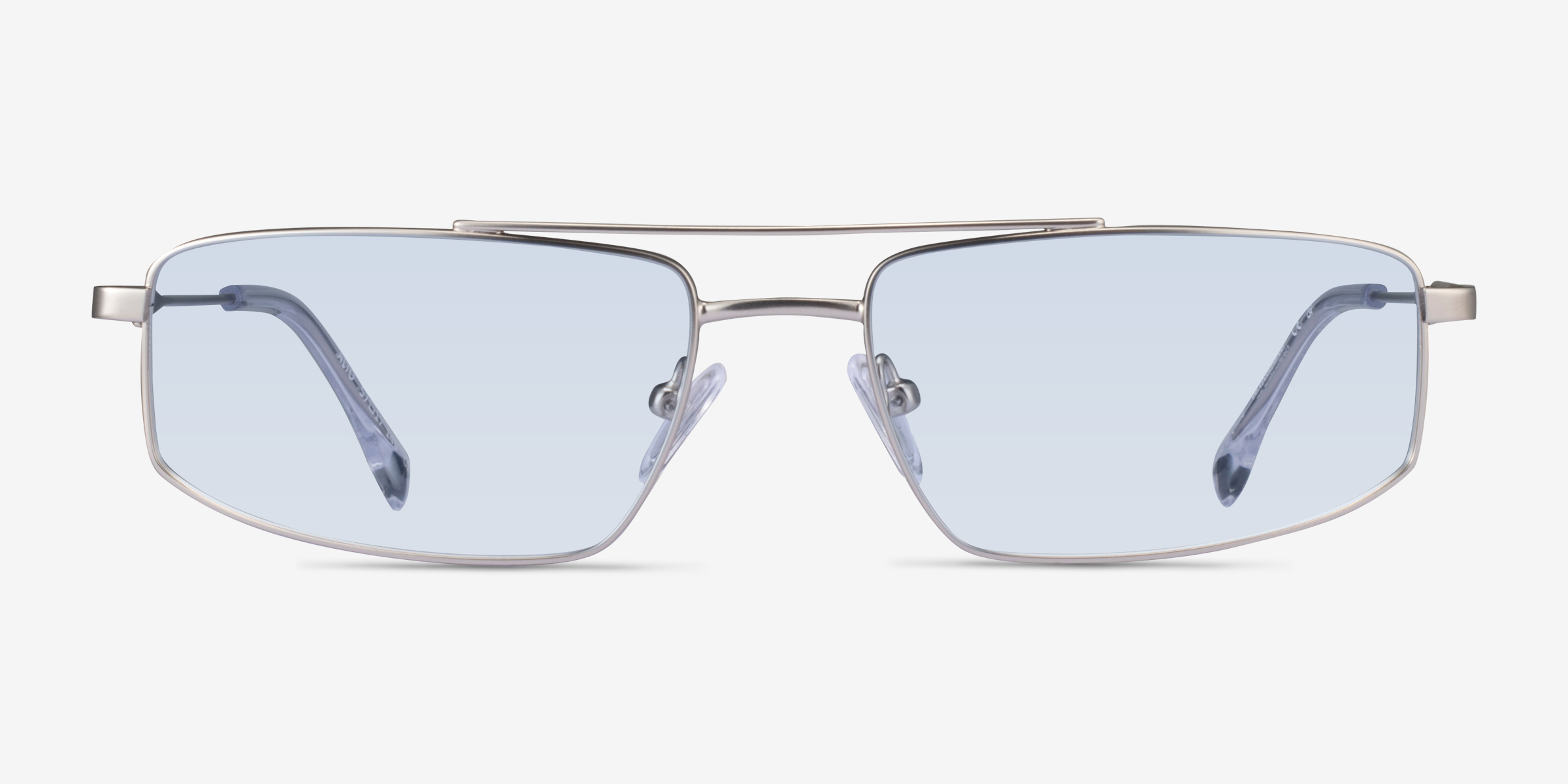 Alto Matt Silver MétalSoleil de Lunette de vue d'EyeBuyDirect, Vue de Face