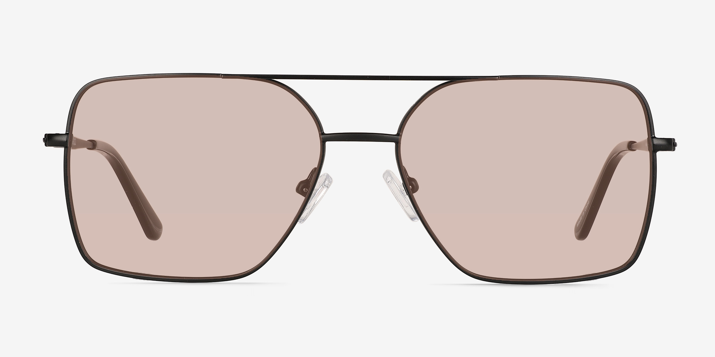 Gilmore Noir MétalSoleil de Lunette de vue d'EyeBuyDirect, Vue de Face