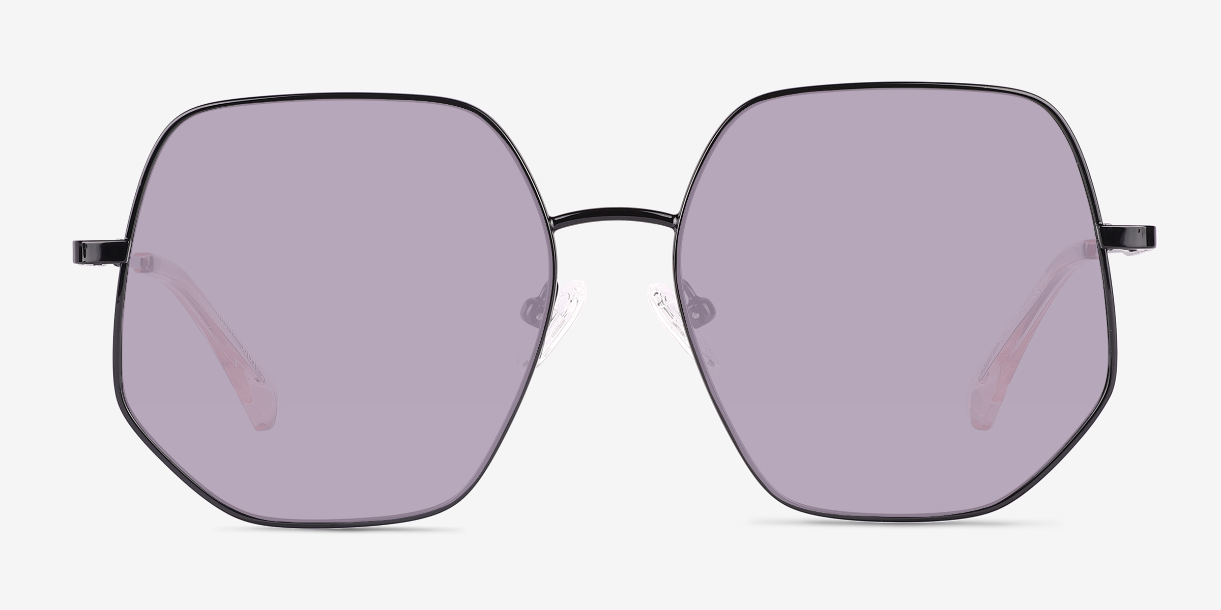 Hustle Noir MétalSoleil de Lunette de vue d'EyeBuyDirect, Vue de Face