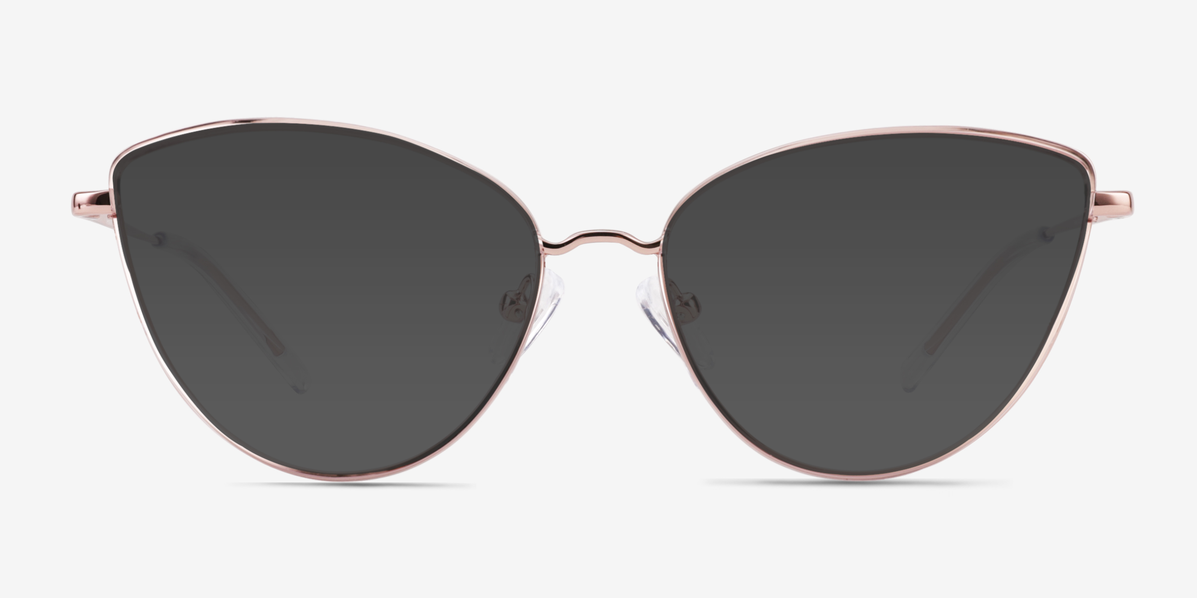 Tanvi Shiny Rose Gold MétalSoleil de Lunette de vue d'EyeBuyDirect, Vue de Face