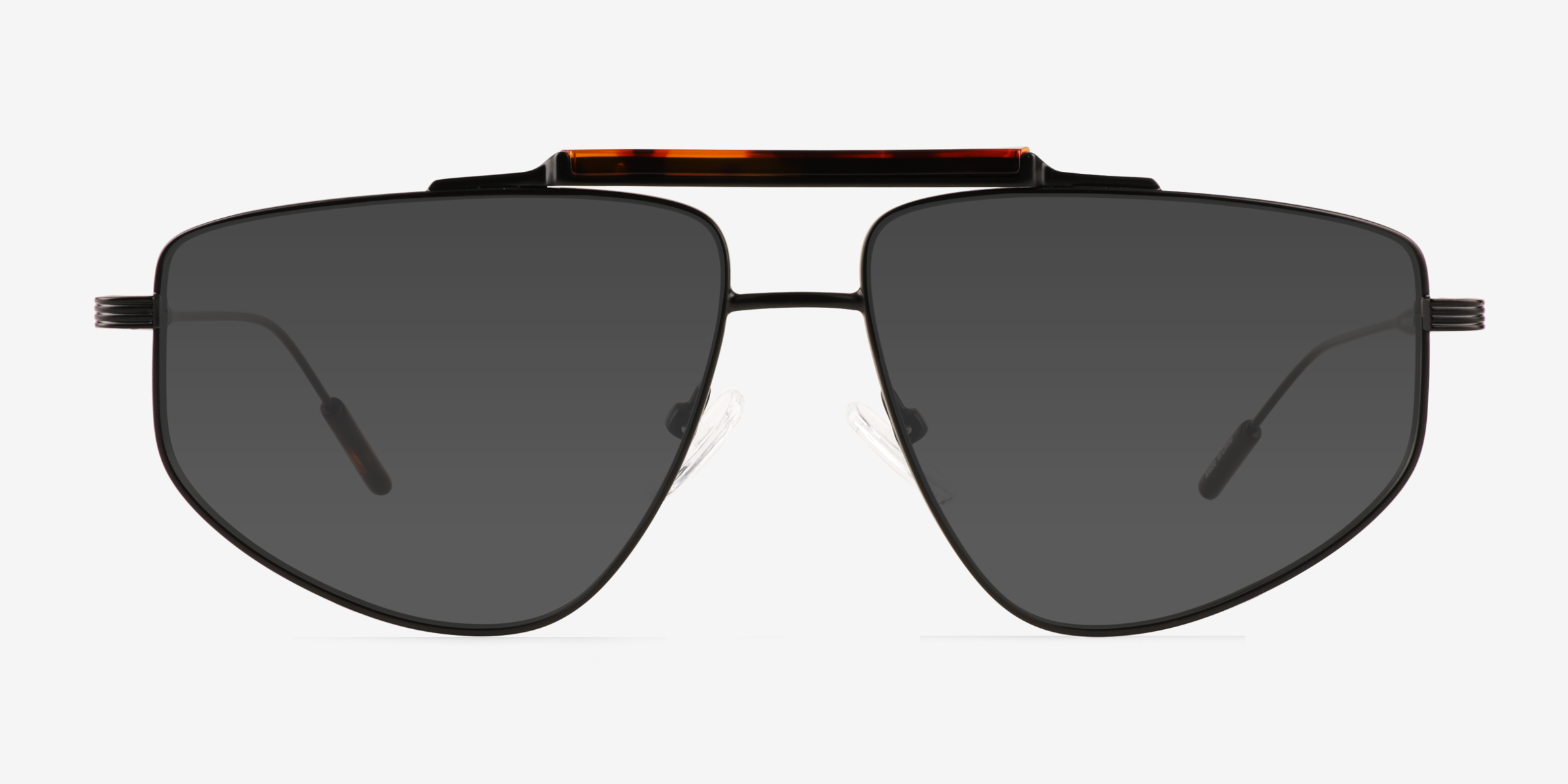 Rilee Tortoise Satin Black MétalSoleil de Lunette de vue d'EyeBuyDirect, Vue de Face