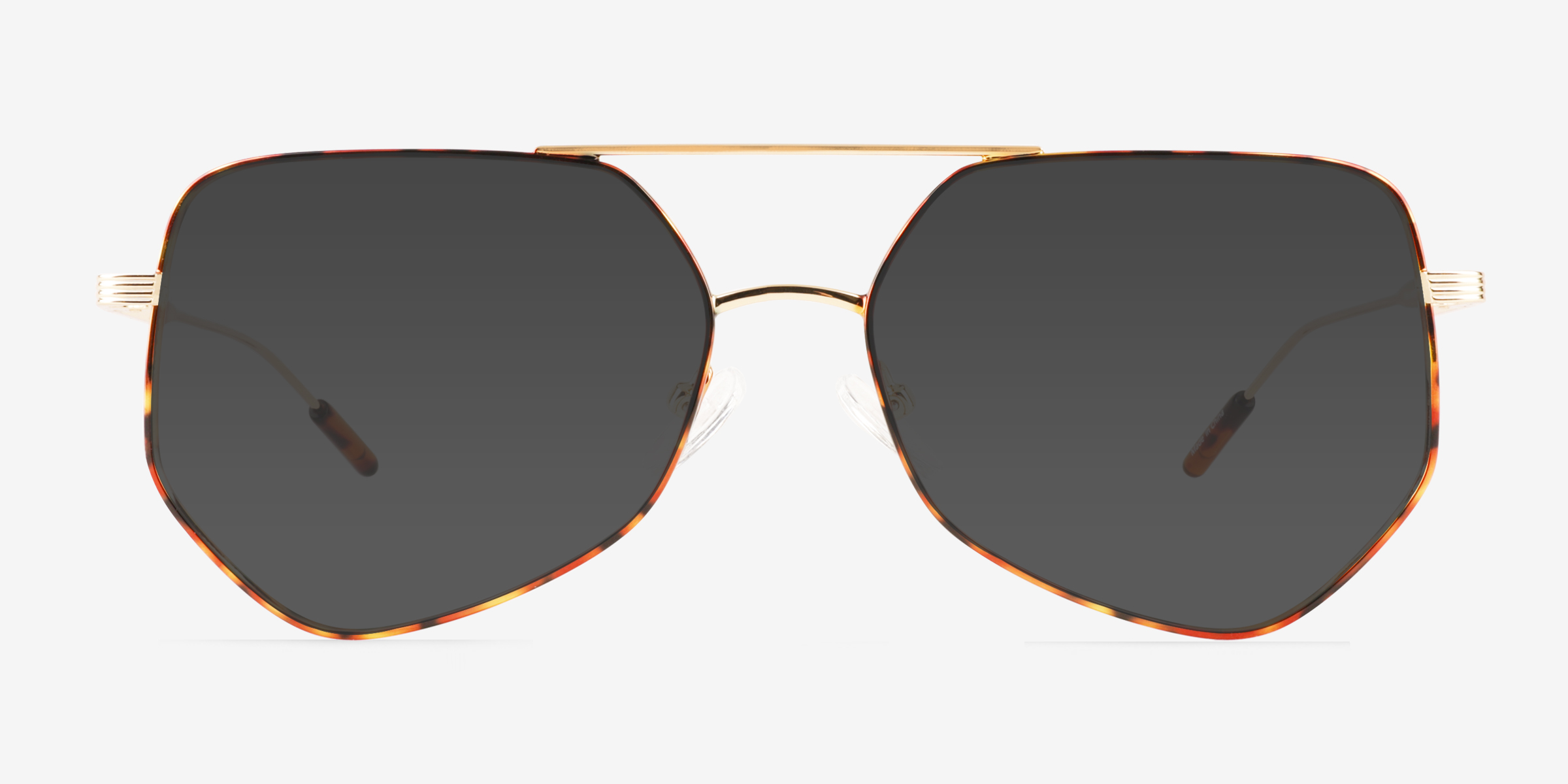 Ryan Tortoise Gold MétalSoleil de Lunette de vue d'EyeBuyDirect, Vue de Face
