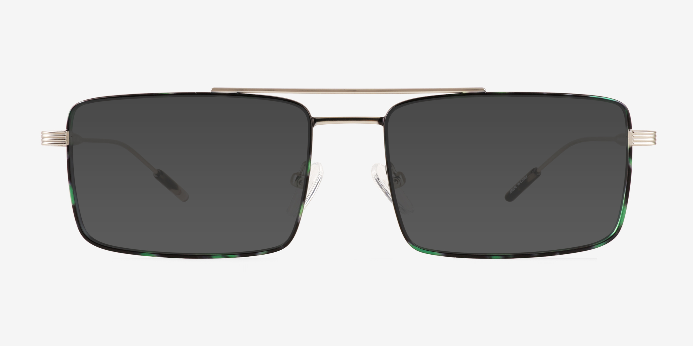 Dylan Green Tortoise MétalSoleil de Lunette de vue d'EyeBuyDirect, Vue de Face