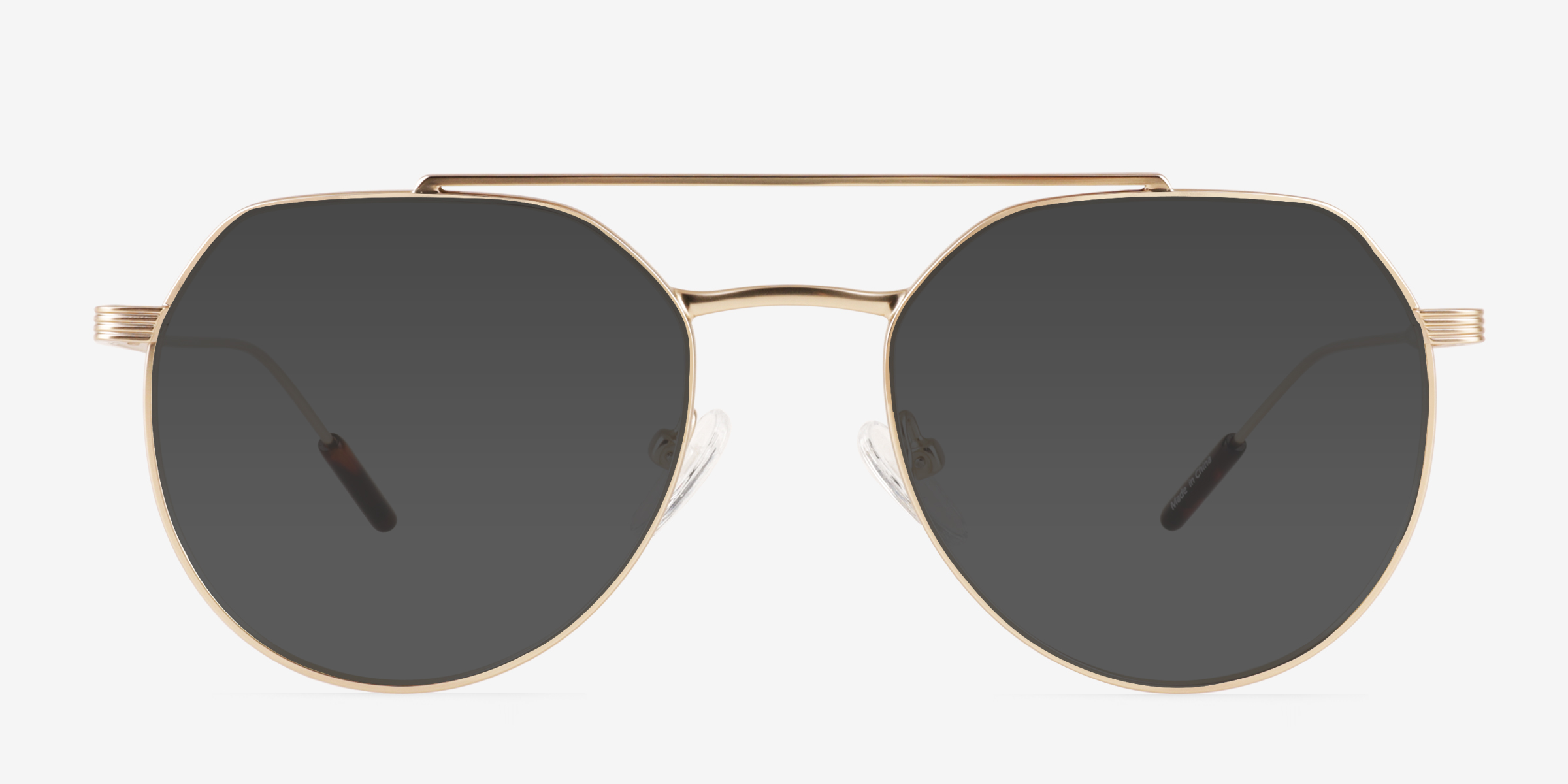 Kye Matte Gold MétalSoleil de Lunette de vue d'EyeBuyDirect, Vue de Face