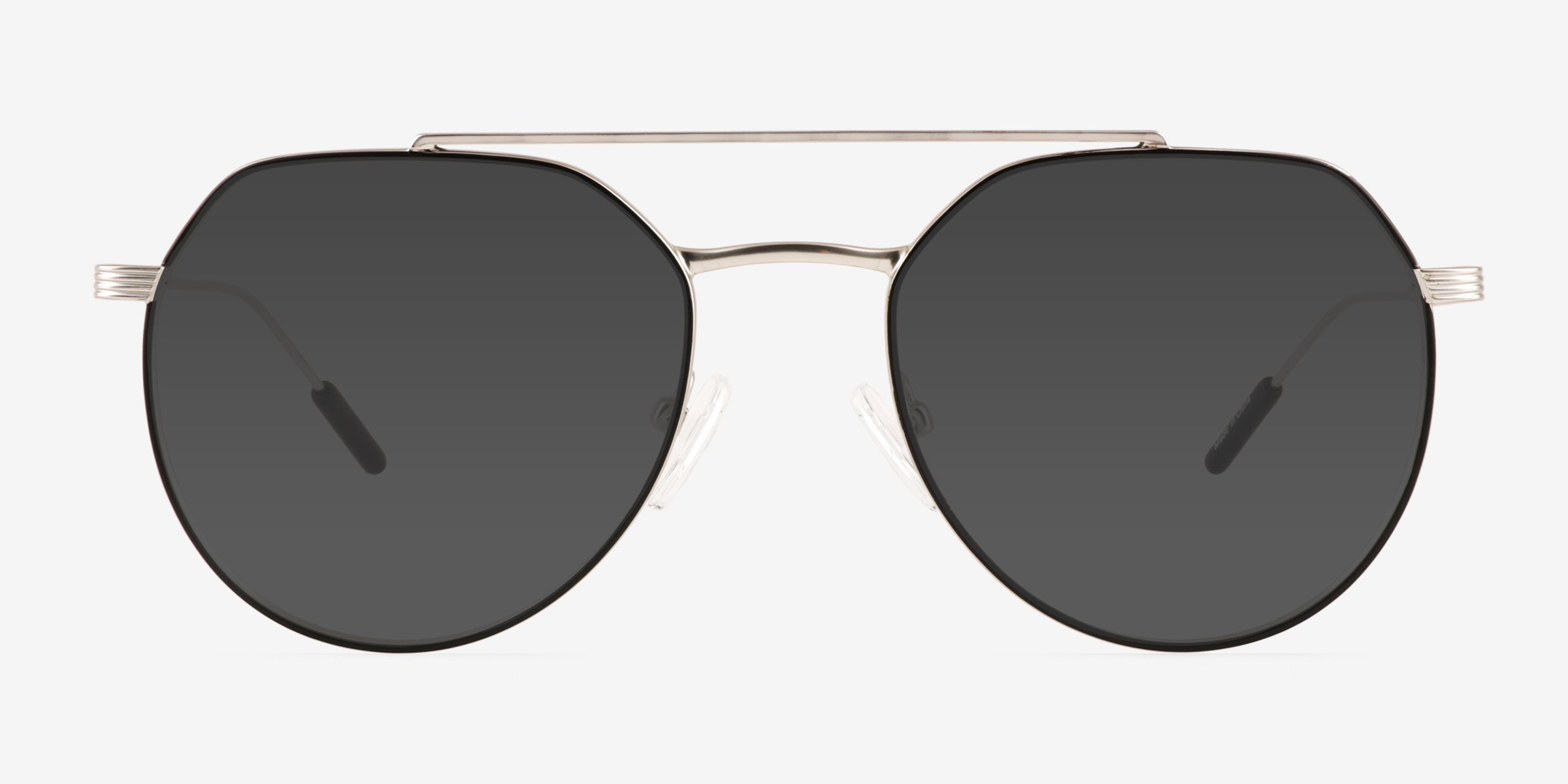 Kye Black Silver MétalSoleil de Lunette de vue d'EyeBuyDirect, Vue de Face