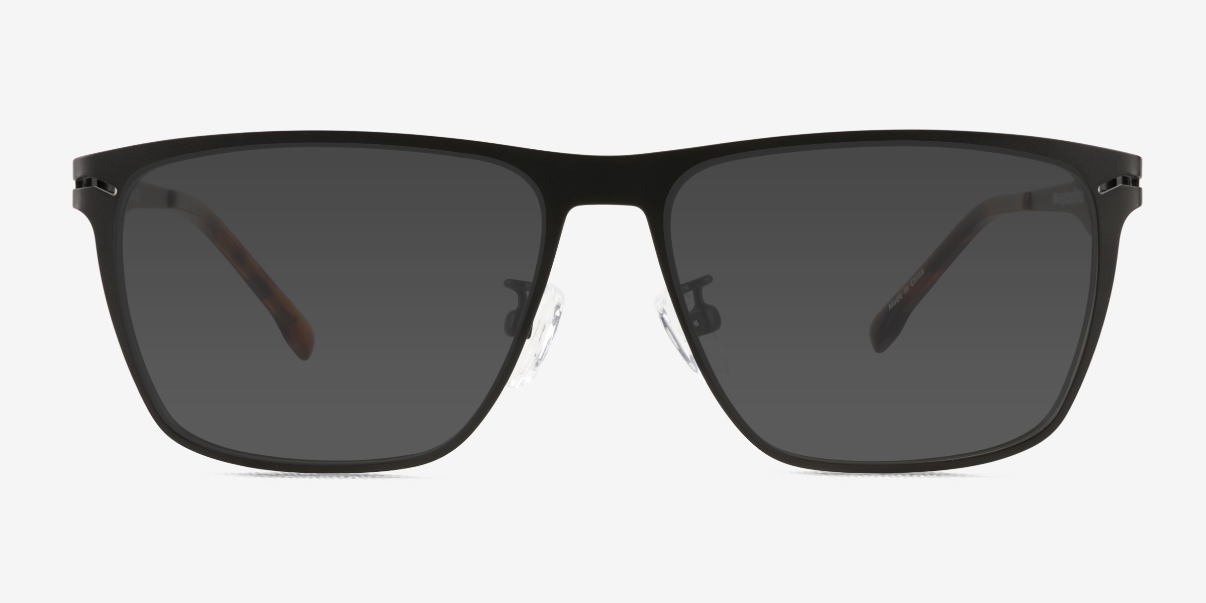 Geoff Matte Black MétalSoleil de Lunette de vue d'EyeBuyDirect, Vue de Face