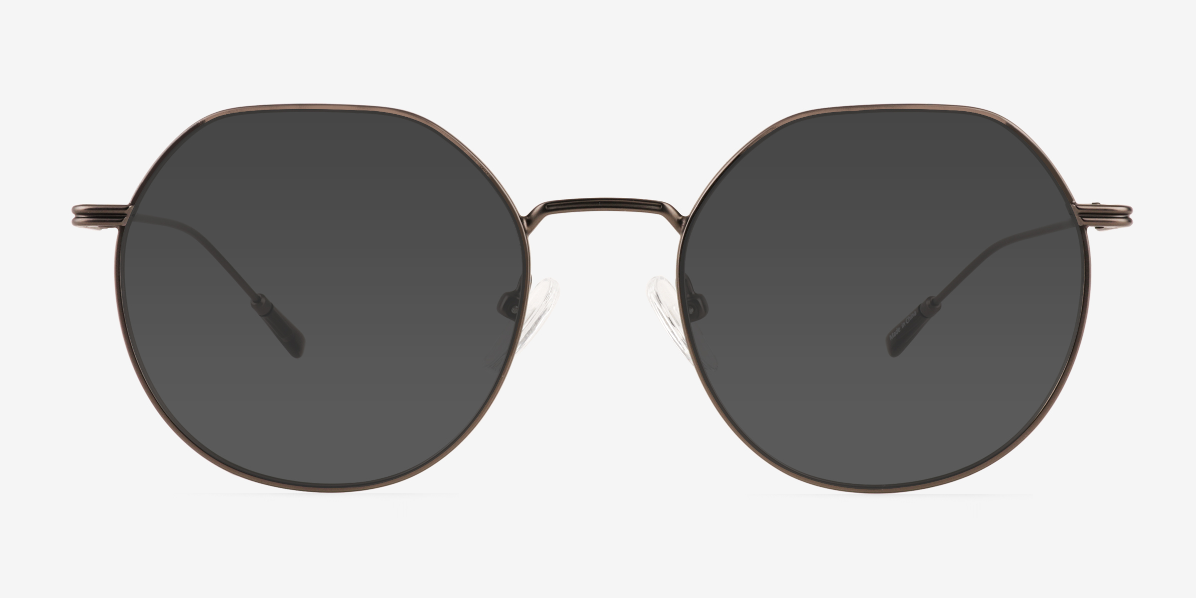 Steve Matte Gunmetal MétalSoleil de Lunette de vue d'EyeBuyDirect, Vue de Face