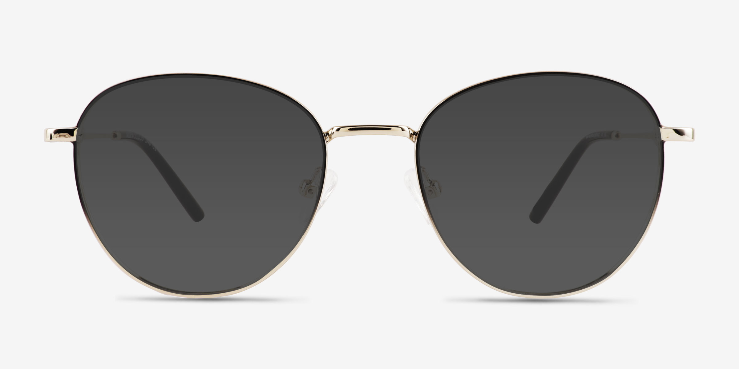 Aiden Gradient Black Gold MétalSoleil de Lunette de vue d'EyeBuyDirect, Vue de Face