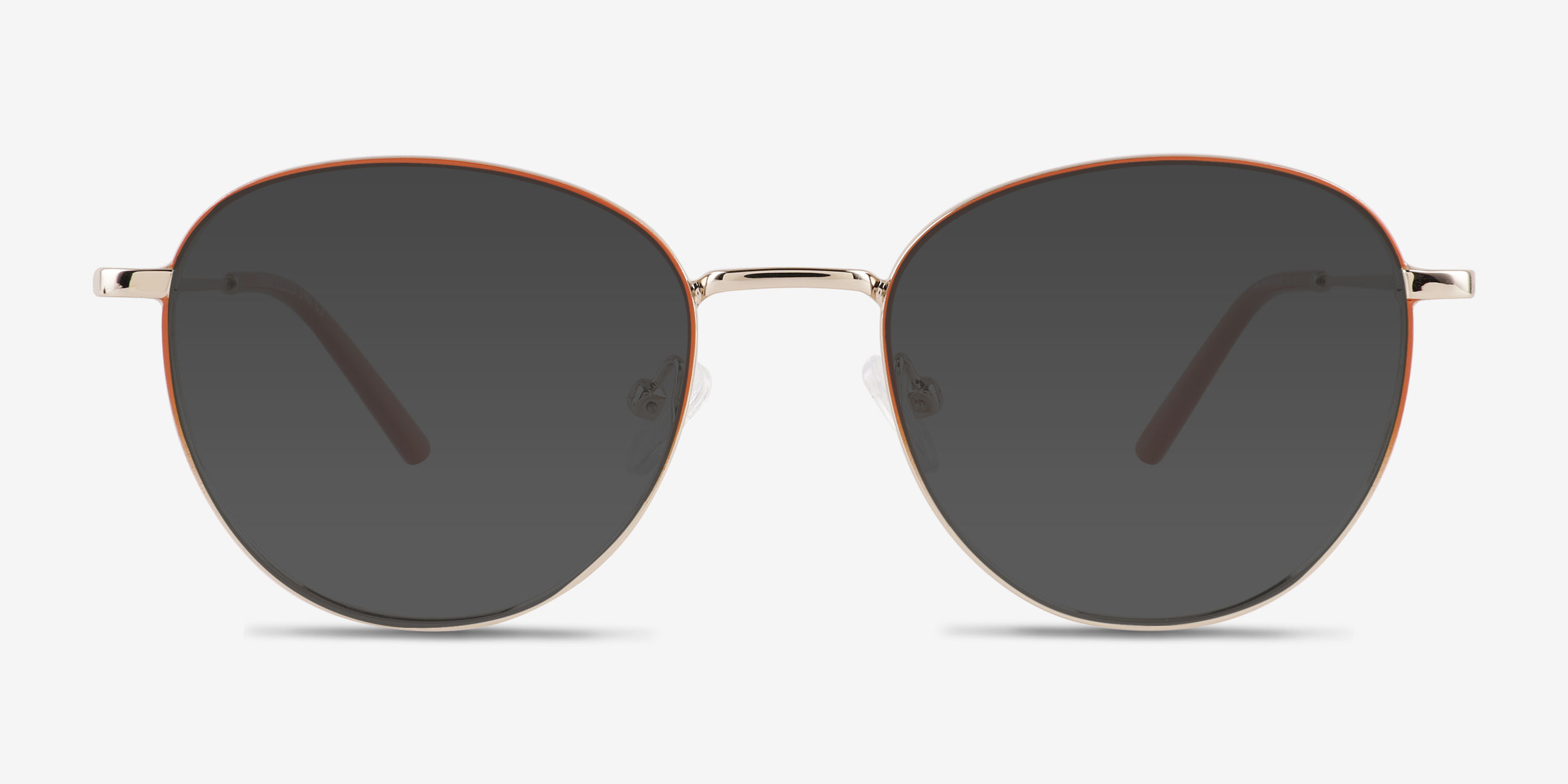 Aiden Gradient Orange Gold MétalSoleil de Lunette de vue d'EyeBuyDirect, Vue de Face