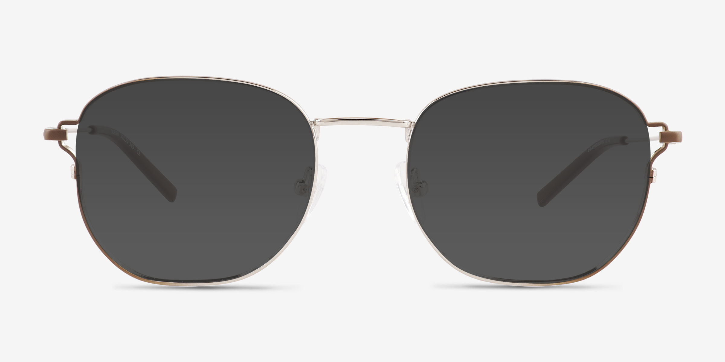Dorian Gradient Brown Silver MétalSoleil de Lunette de vue d'EyeBuyDirect, Vue de Face