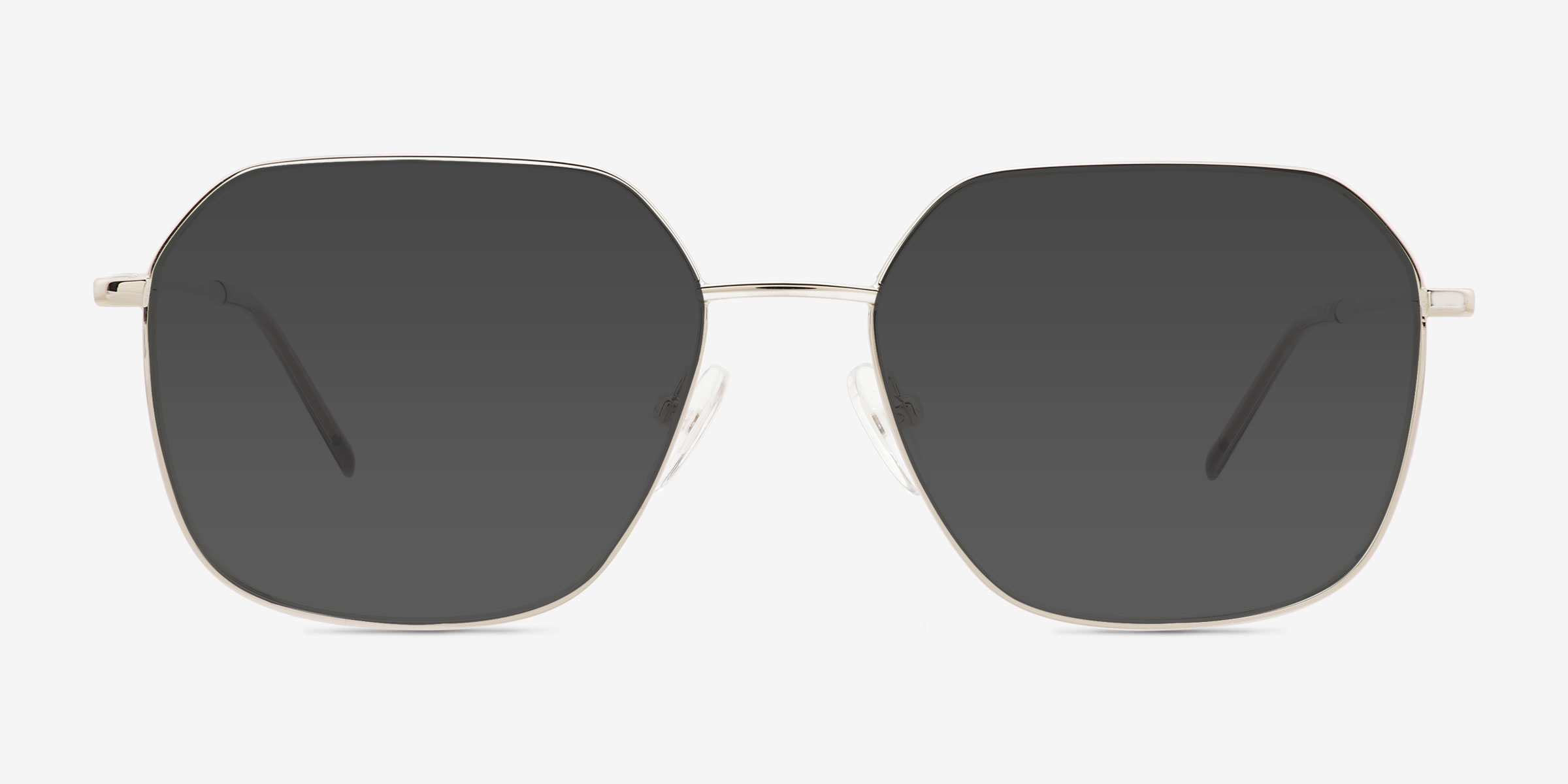 Borel Argenté MétalSoleil de Lunette de vue d'EyeBuyDirect, Vue de Face