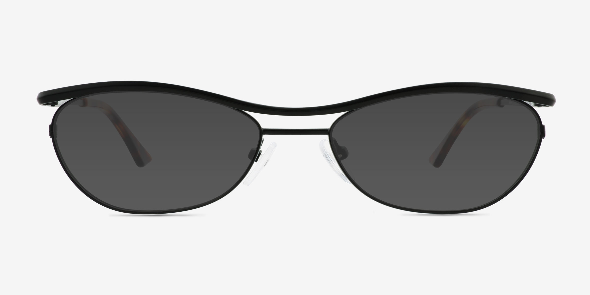 Barry Noir MétalSoleil de Lunette de vue d'EyeBuyDirect, Vue de Face