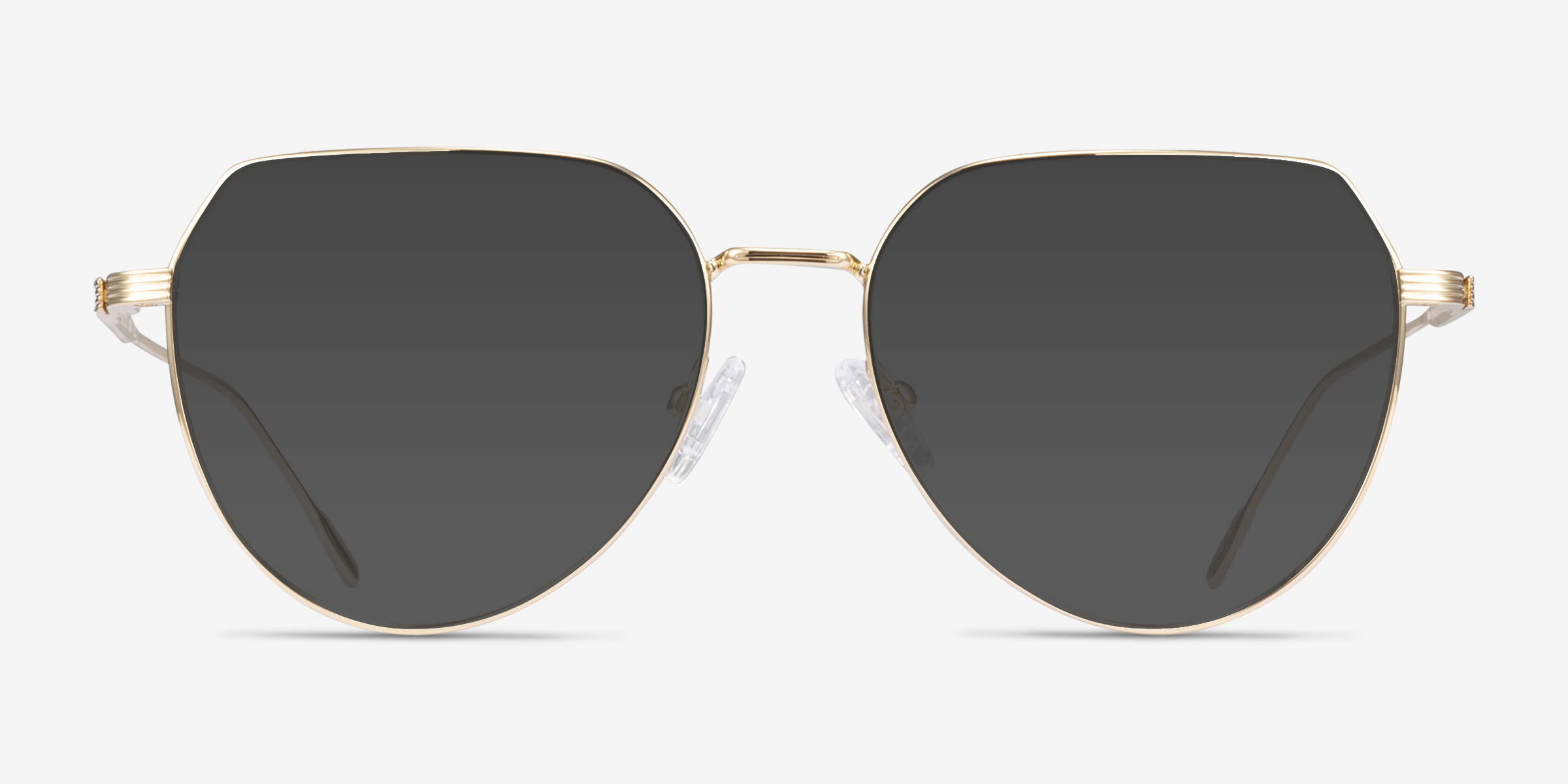 Riva Doré MétalSoleil de Lunette de vue d'EyeBuyDirect, Vue de Face