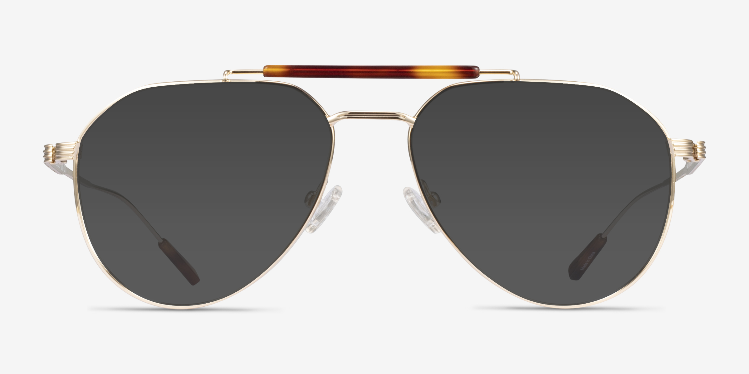 Burch Gold Tortoise MétalSoleil de Lunette de vue d'EyeBuyDirect, Vue de Face