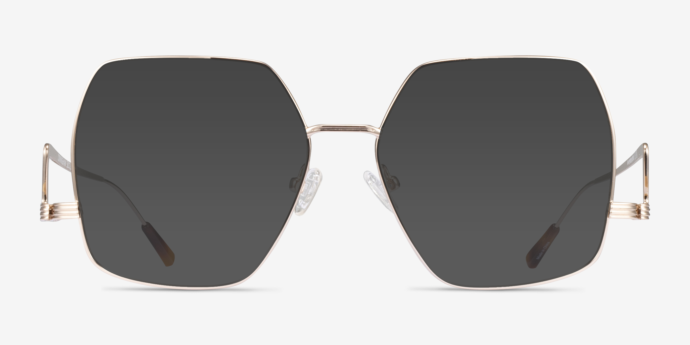 Cunningham Doré MétalSoleil de Lunette de vue d'EyeBuyDirect, Vue de Face