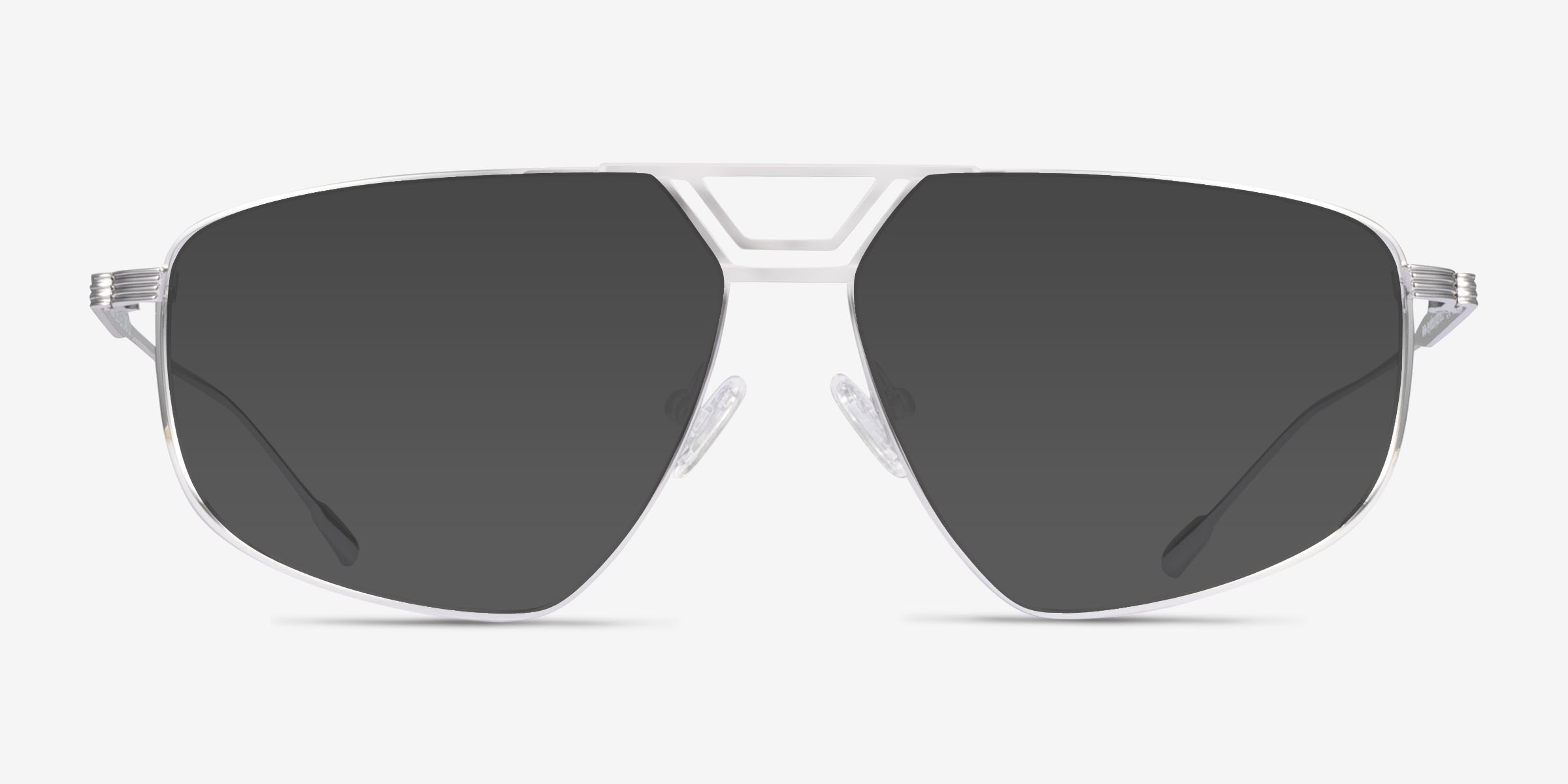 Beamon Argenté MétalSoleil de Lunette de vue d'EyeBuyDirect, Vue de Face