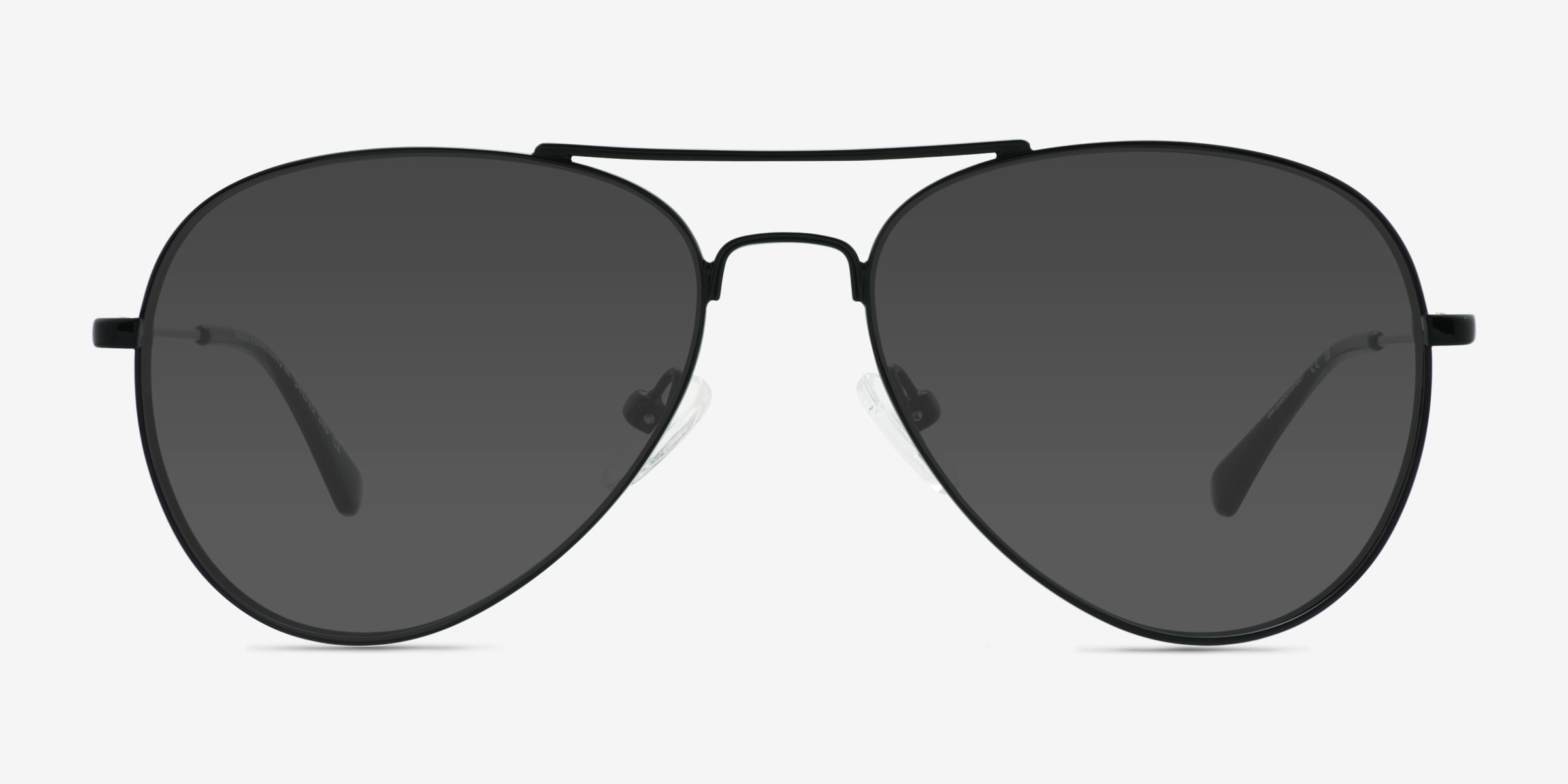 Good Vibrations Noir MétalSoleil de Lunette de vue d'EyeBuyDirect, Vue de Face