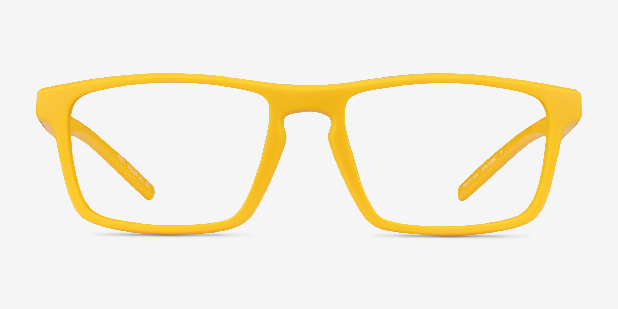 First Jaune PlastiqueMontures de lunettes de vue d'EyeBuyDirect, Vue de Face