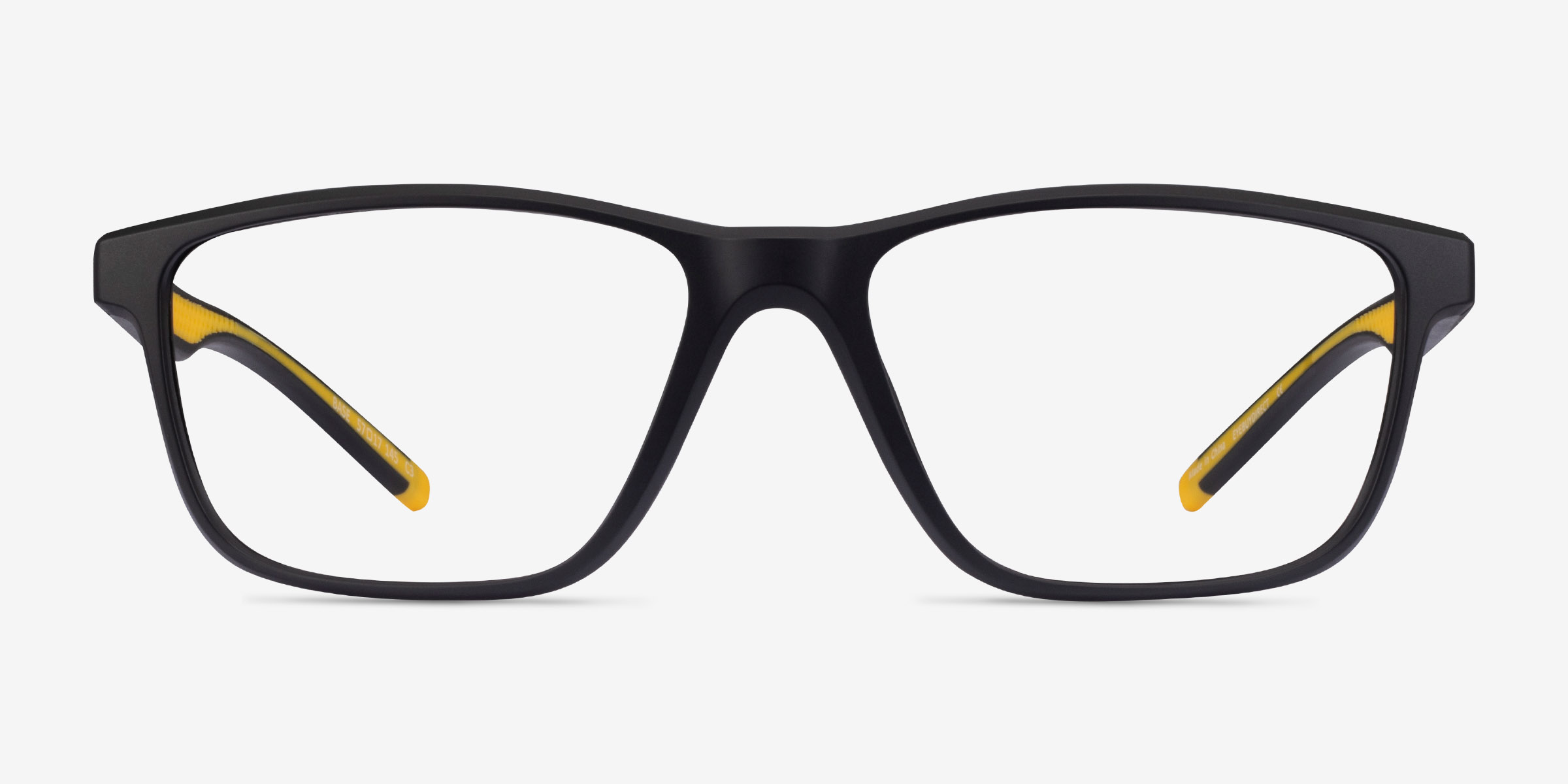 Base Black Yellow PlastiqueMontures de lunettes de vue d'EyeBuyDirect, Vue de Face