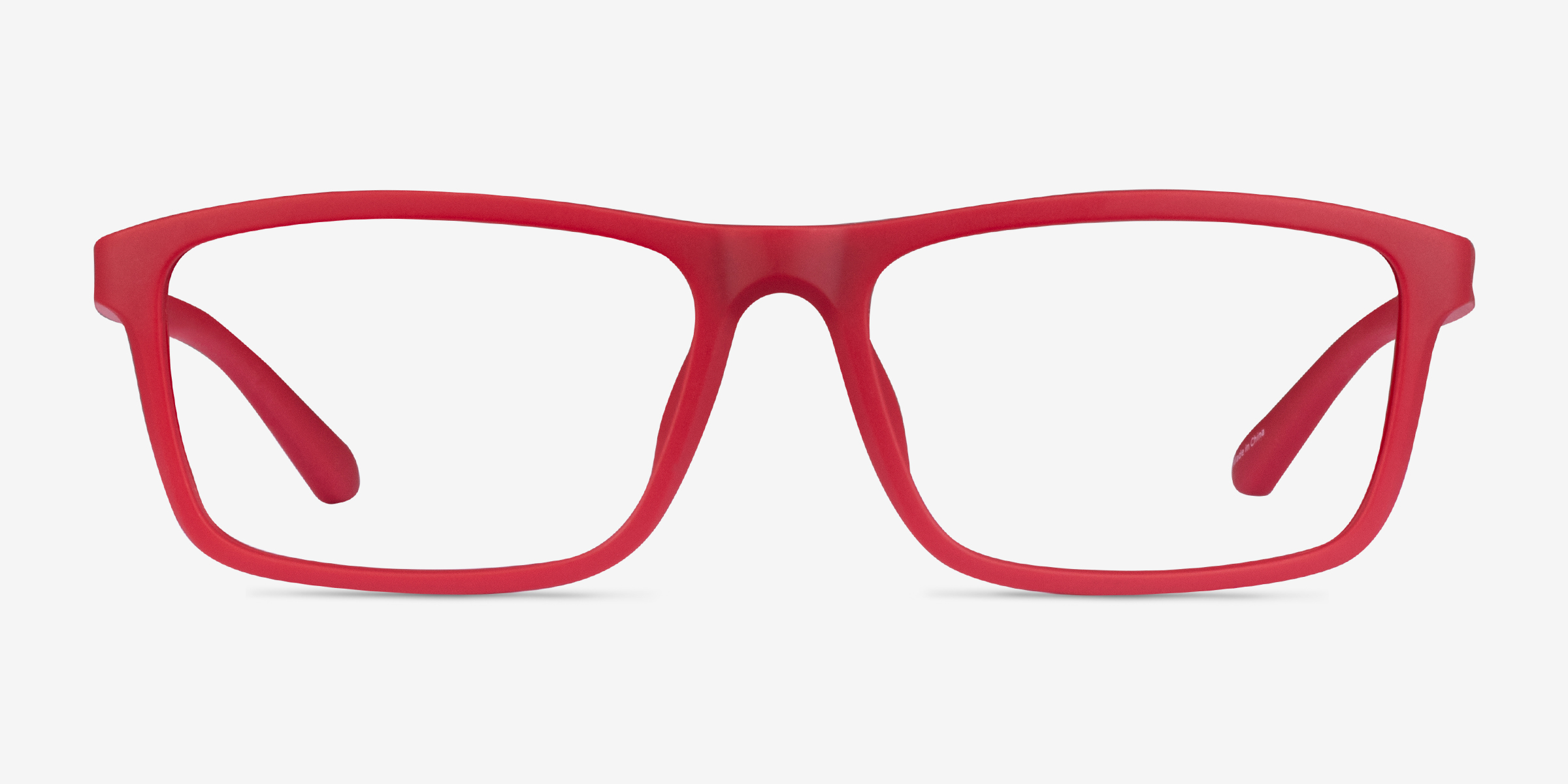 Team Matte Red PlastiqueMontures de lunettes de vue d'EyeBuyDirect, Vue de Face