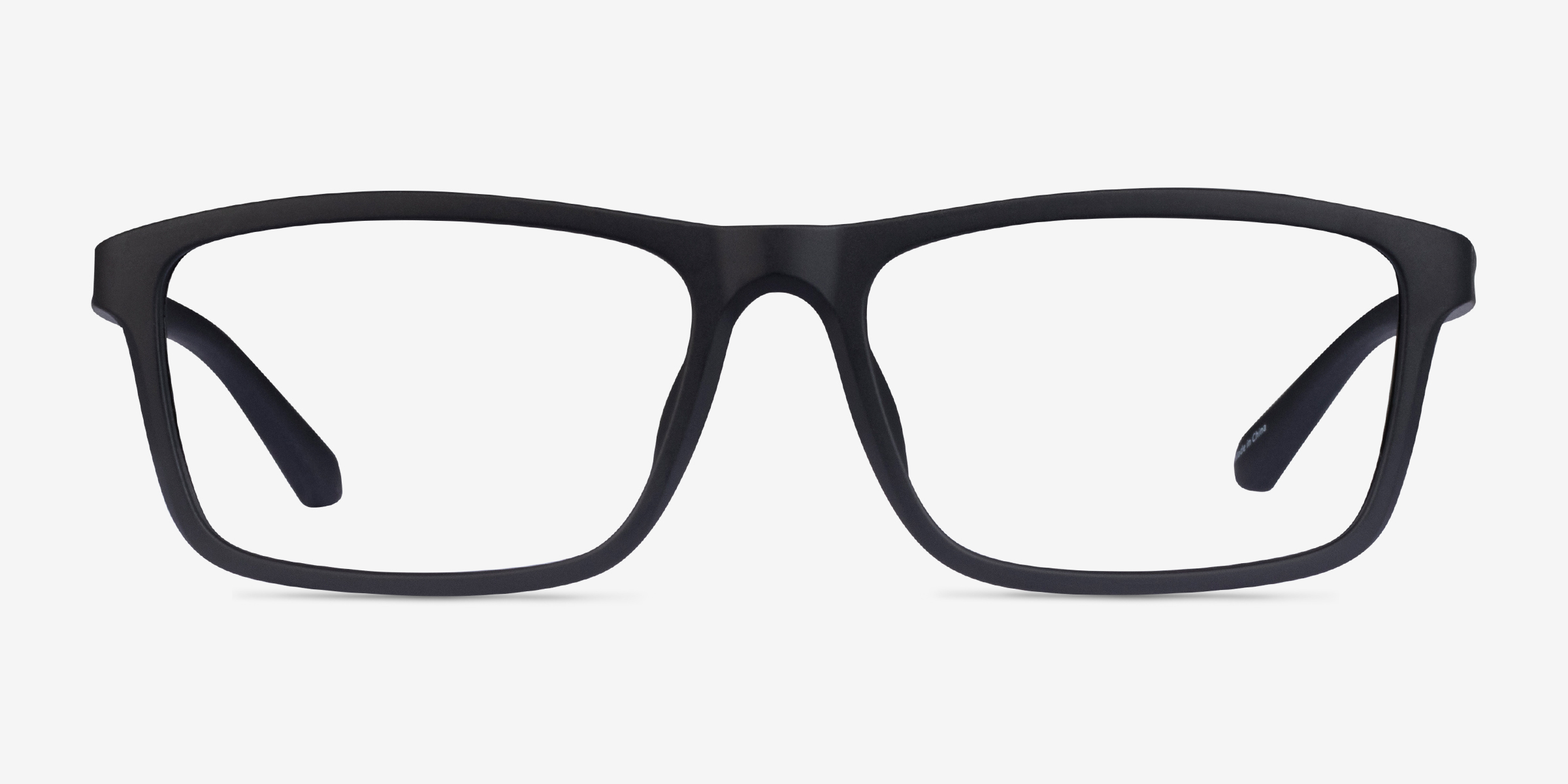 Team Matte Black PlastiqueMontures de lunettes de vue d'EyeBuyDirect, Vue de Face