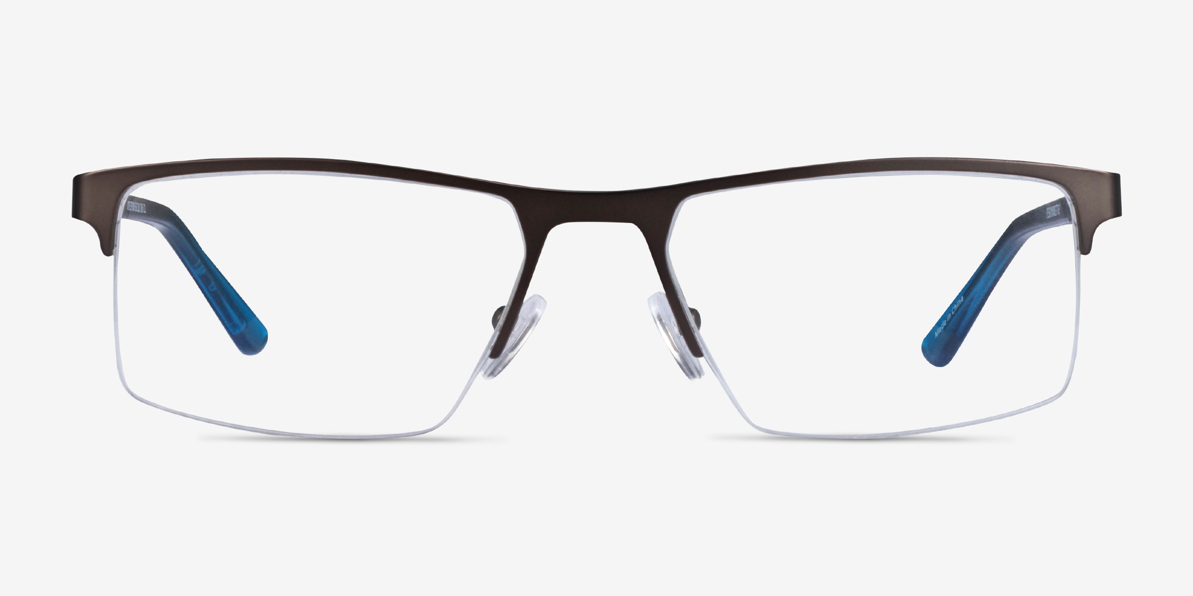 Interception Brown  Blue MétalMontures de lunettes de vue d'EyeBuyDirect, Vue de Face