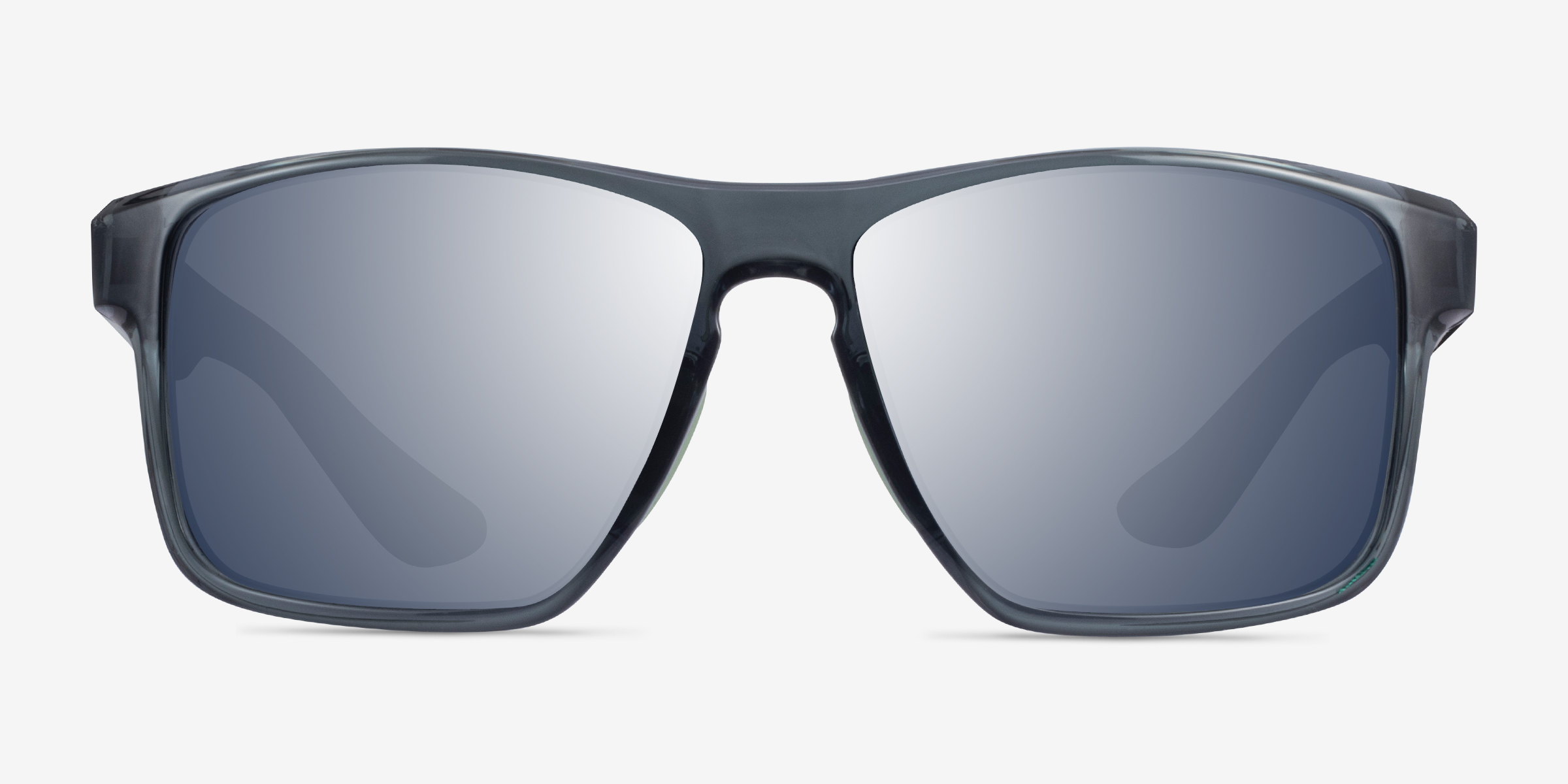 Running Gray Green PlastiqueSoleil de Lunette de vue d'EyeBuyDirect, Vue de Face