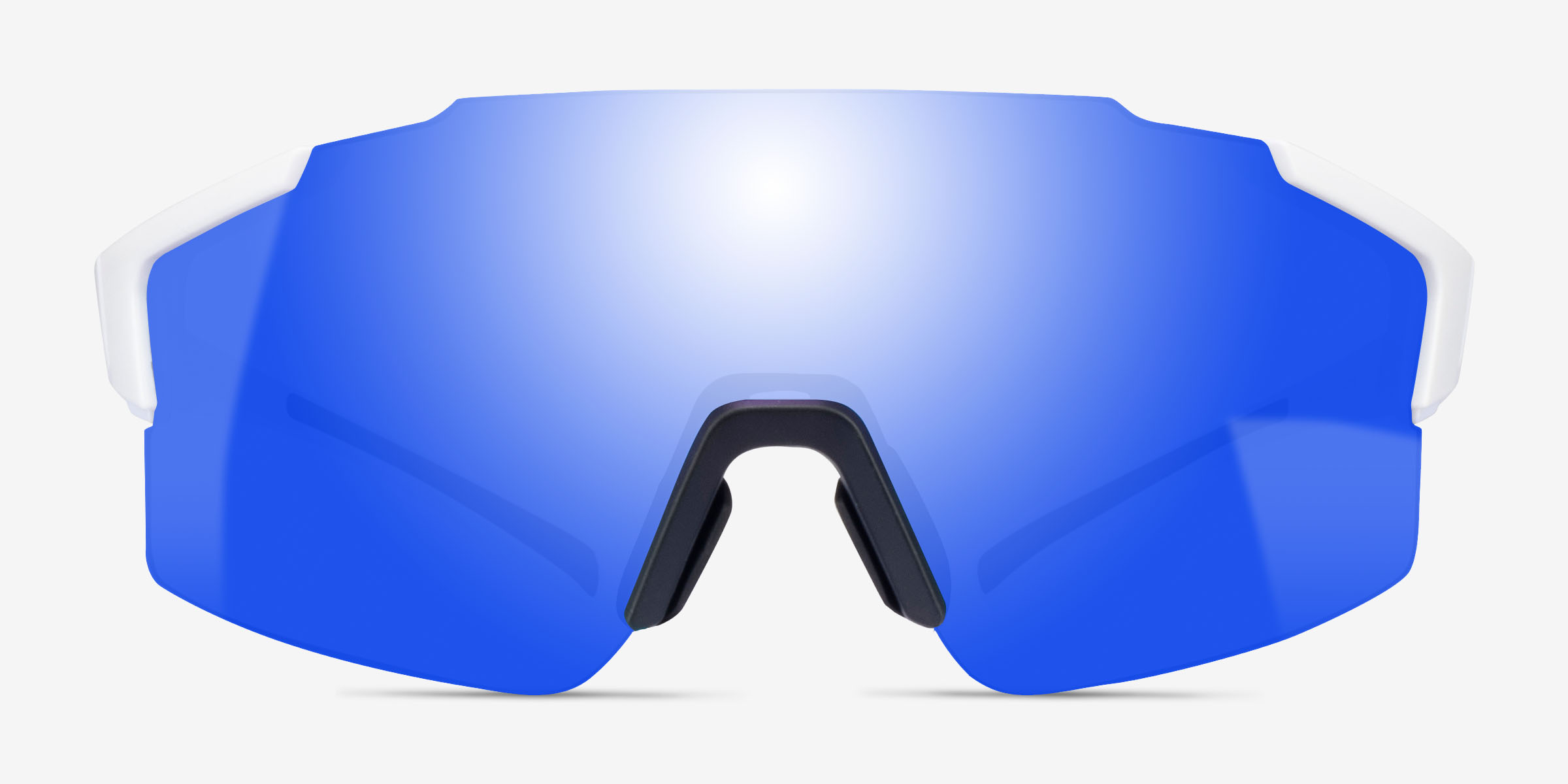 Combat Blanche PlastiqueSoleil de Lunette de vue d'EyeBuyDirect, Vue de Face