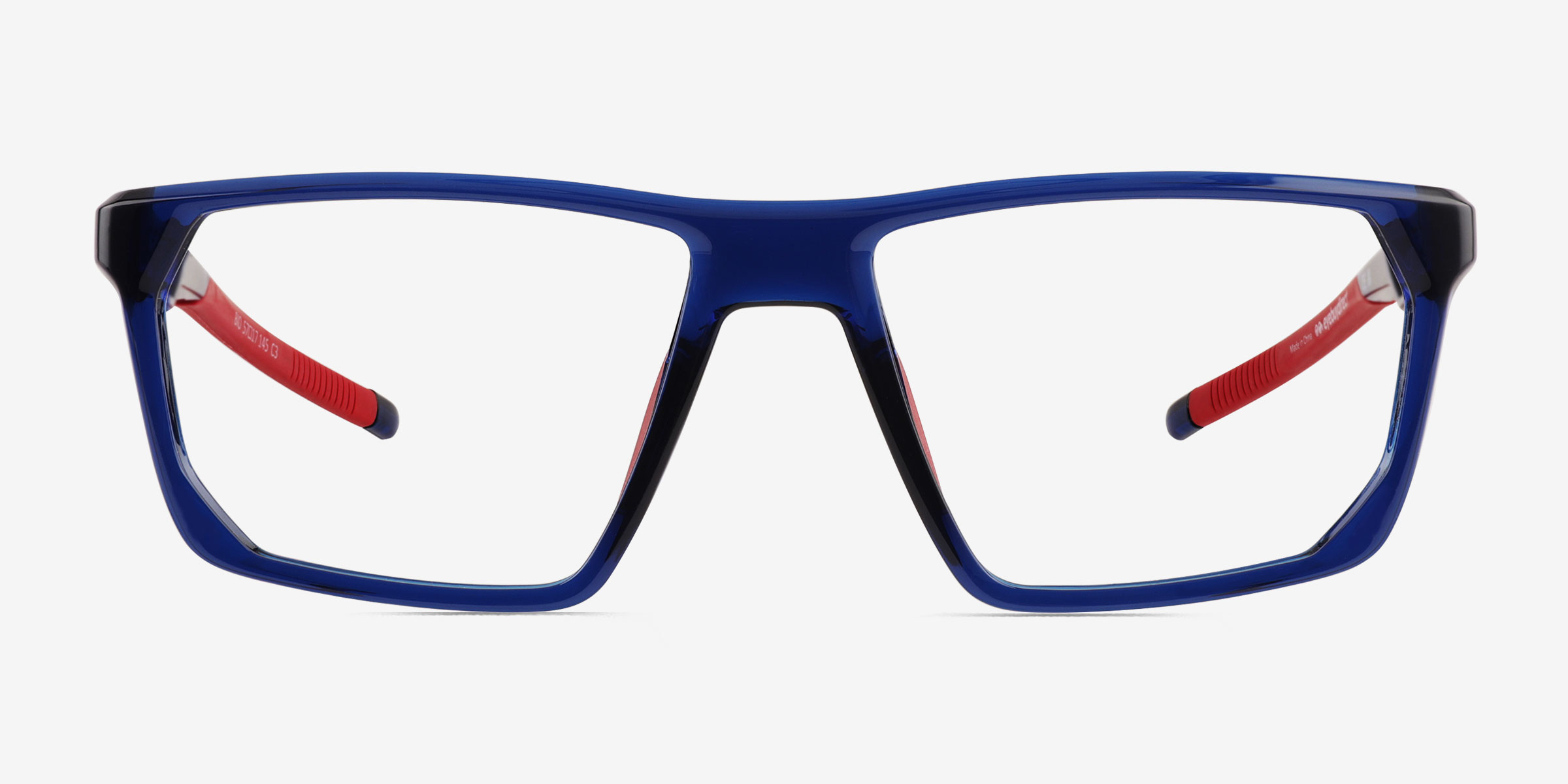 Bio Clear Navy PlastiqueMontures de lunettes de vue d'EyeBuyDirect, Vue de Face