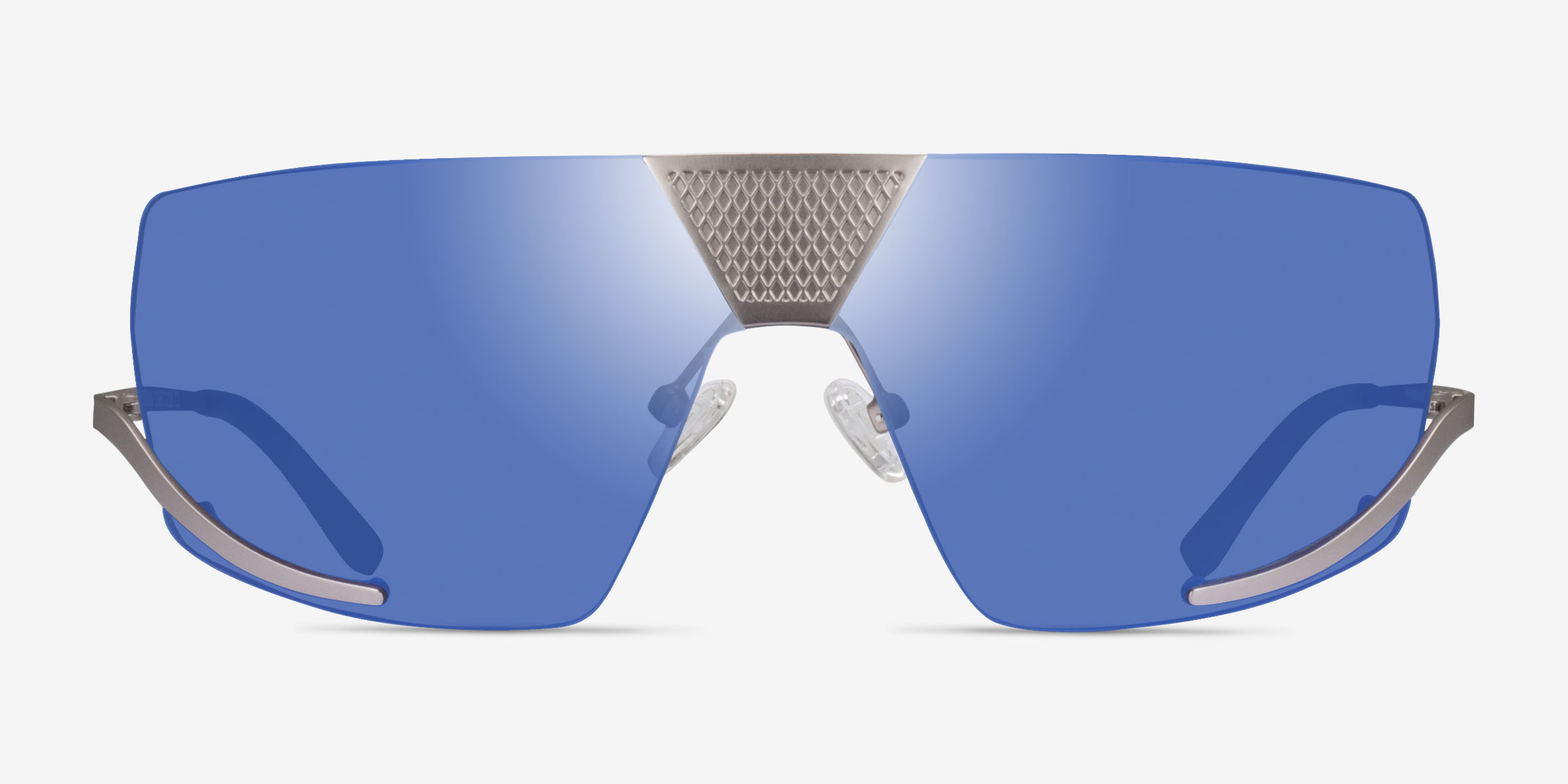 Karras Argenté PlastiqueSoleil de Lunette de vue d'EyeBuyDirect, Vue de Face