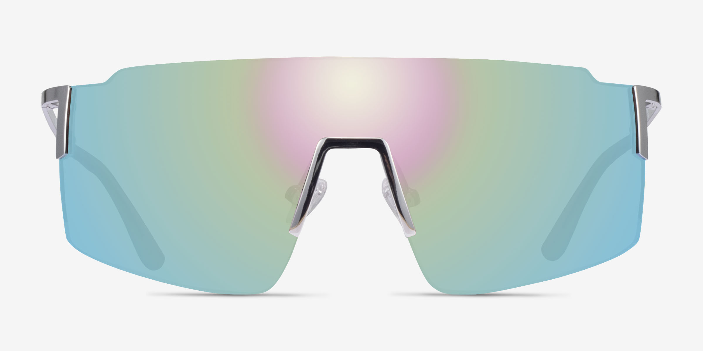 Ward Argenté PlastiqueSoleil de Lunette de vue d'EyeBuyDirect, Vue de Face