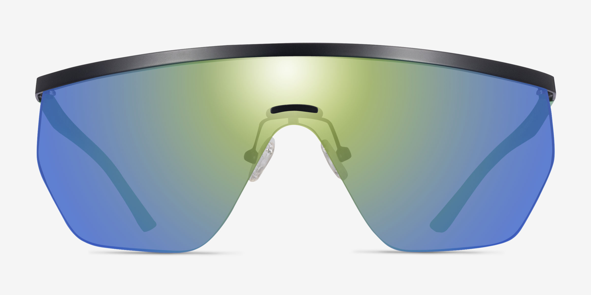 Murray Noir PlastiqueSoleil de Lunette de vue d'EyeBuyDirect, Vue de Face