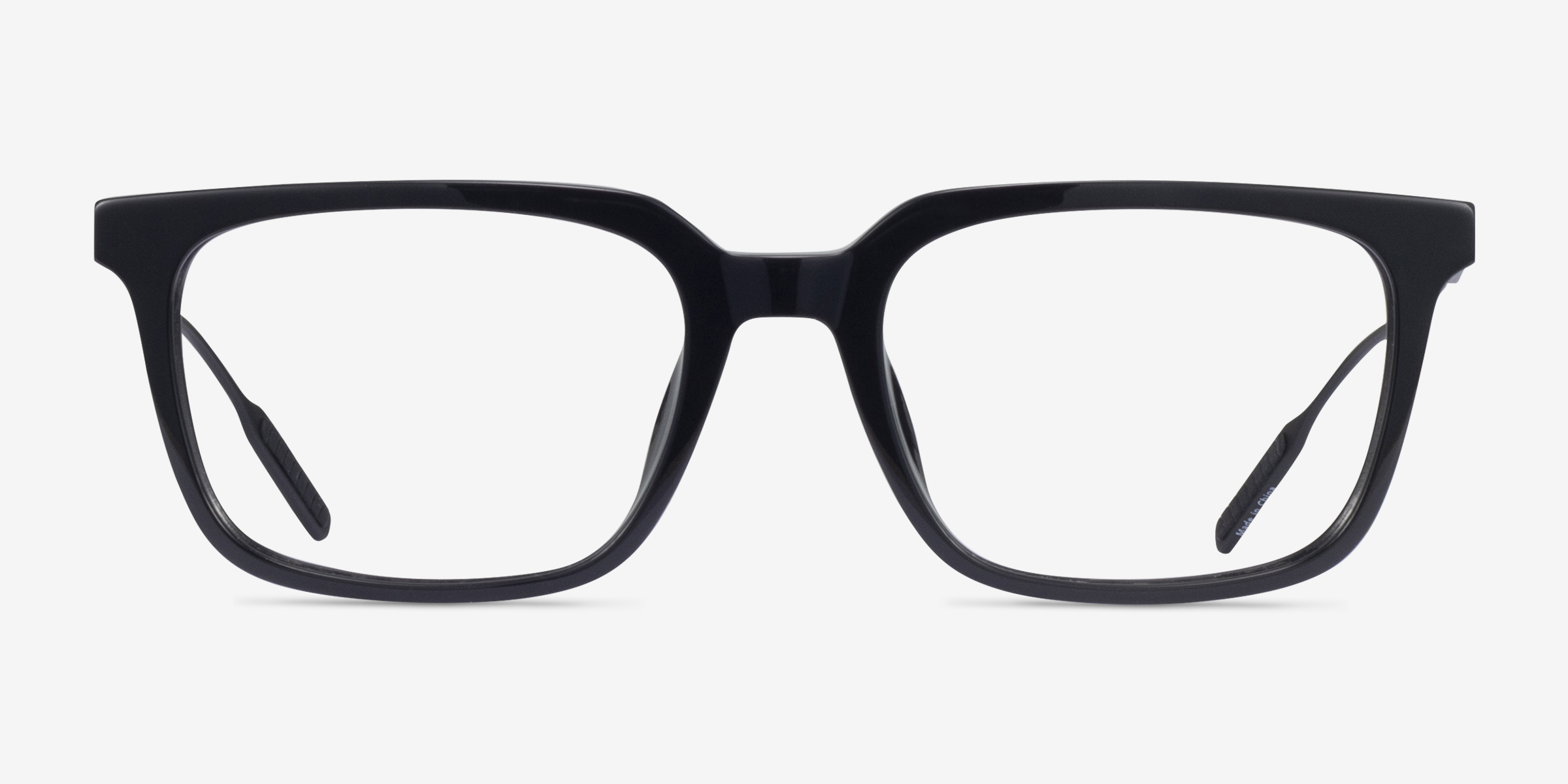 Woods Noir MétalMontures de lunettes de vue d'EyeBuyDirect, Vue de Face