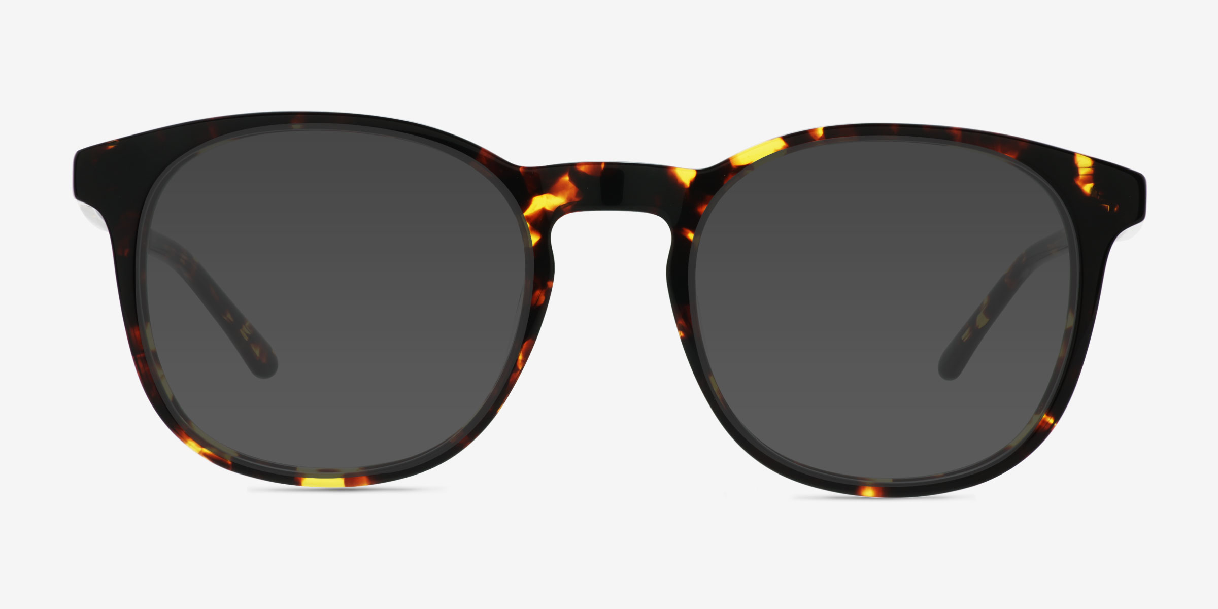 Safari Écaille Noire AcétateSoleil de Lunette de vue d'EyeBuyDirect, Vue de Face