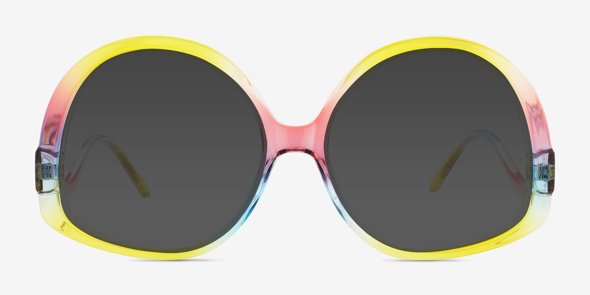 Shine On Rainbow Yellow PlastiqueSoleil de Lunette de vue d'EyeBuyDirect, Vue de Face