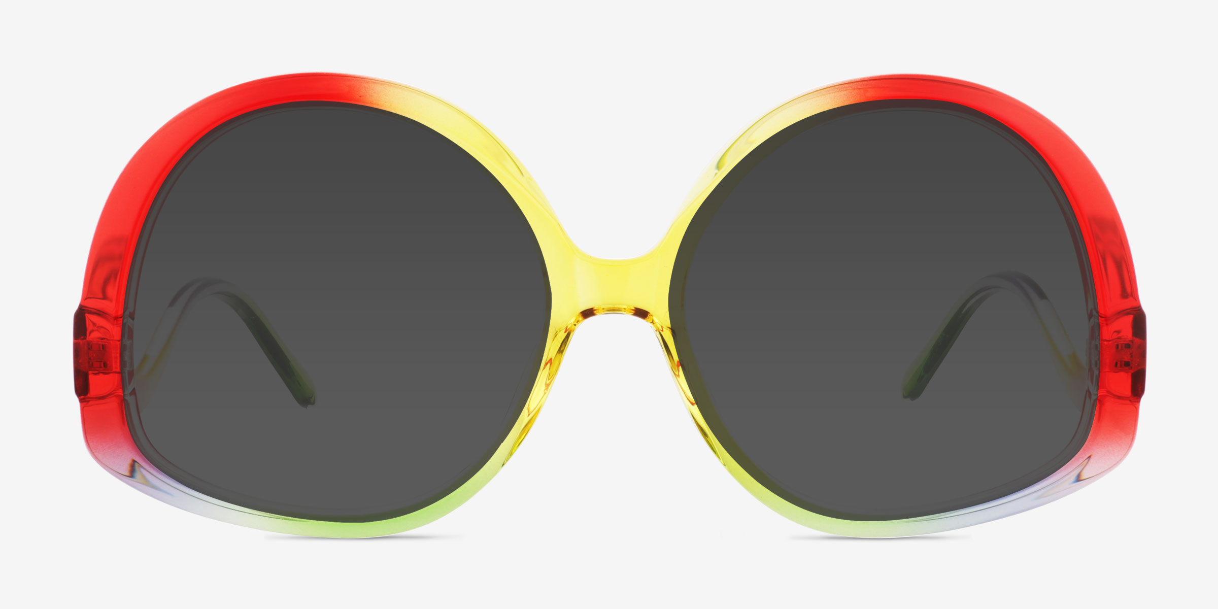 Shine On Rainbow Red PlastiqueSoleil de Lunette de vue d'EyeBuyDirect, Vue de Face