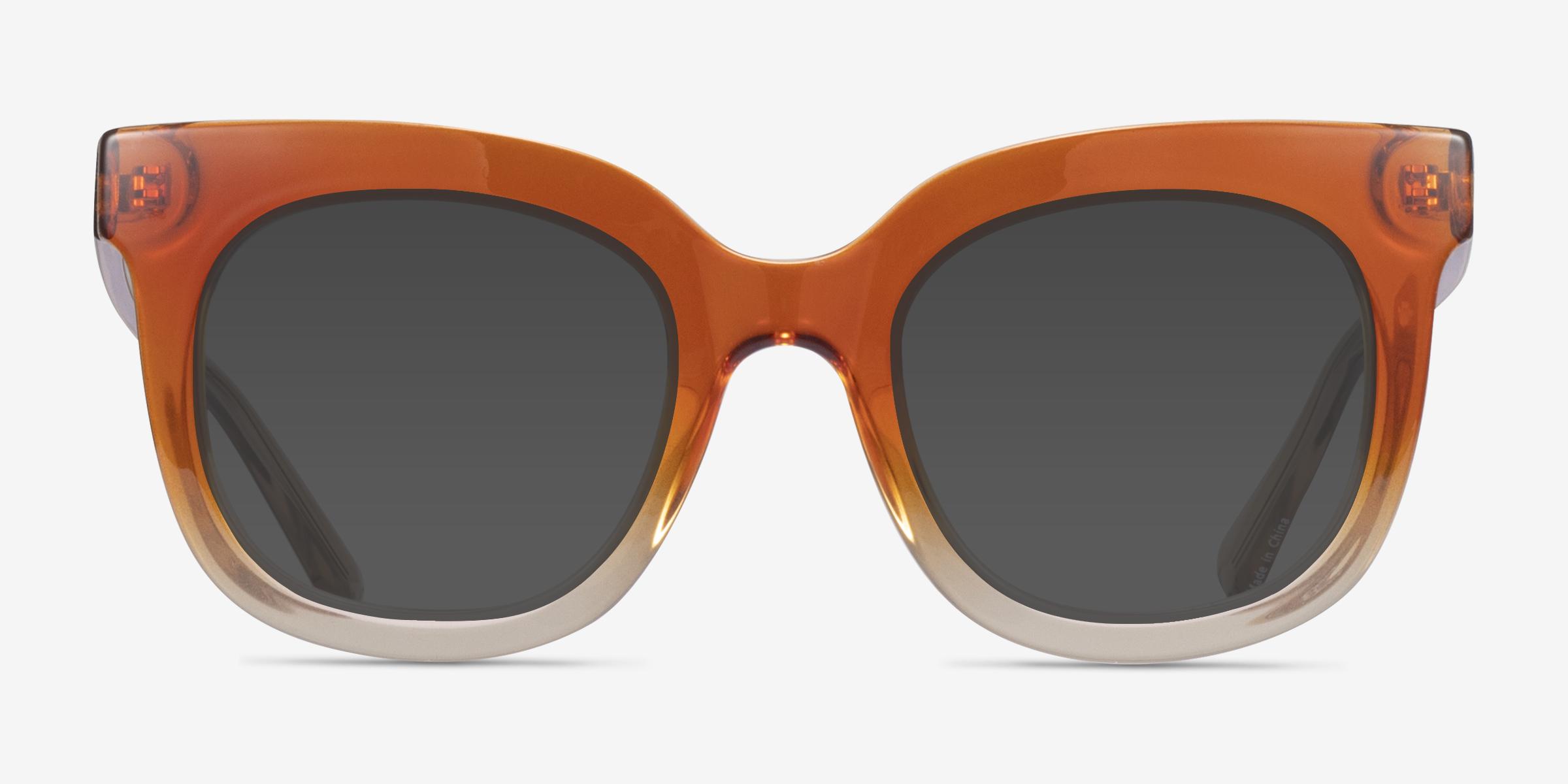 Paley Orange Brown PlastiqueSoleil de Lunette de vue d'EyeBuyDirect, Vue de Face