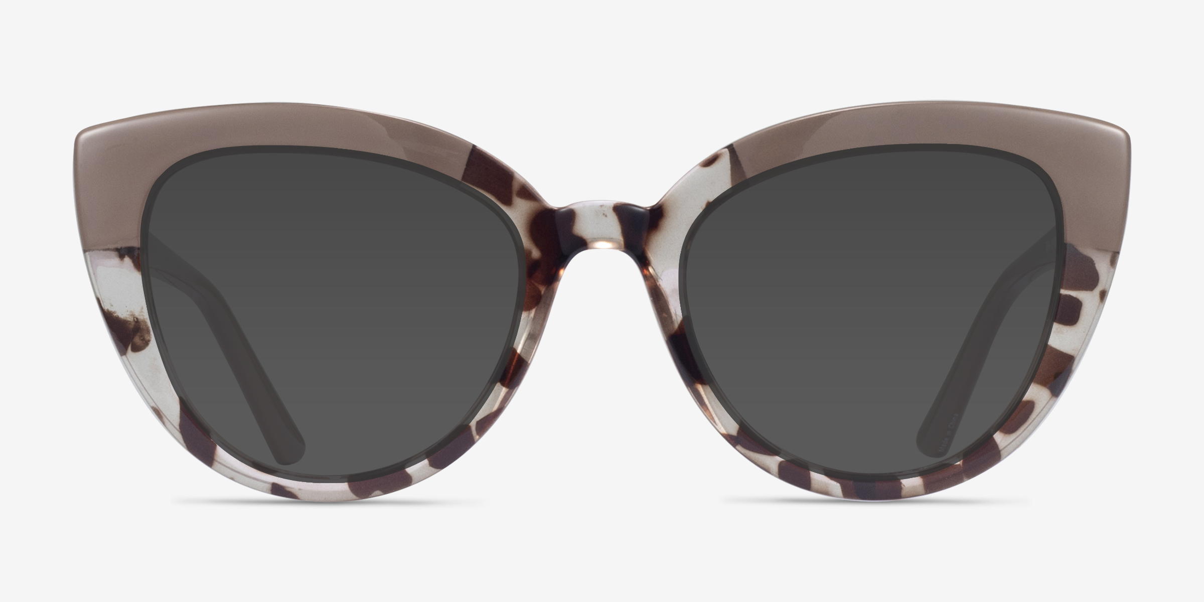 Kara Tortoise Brown PlastiqueSoleil de Lunette de vue d'EyeBuyDirect, Vue de Face