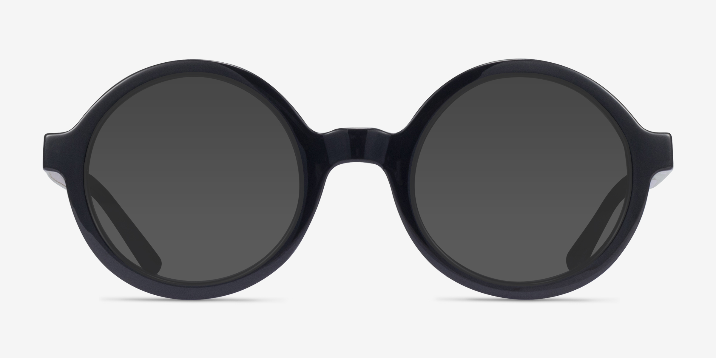 Wylie Noir PlastiqueSoleil de Lunette de vue d'EyeBuyDirect, Vue de Face